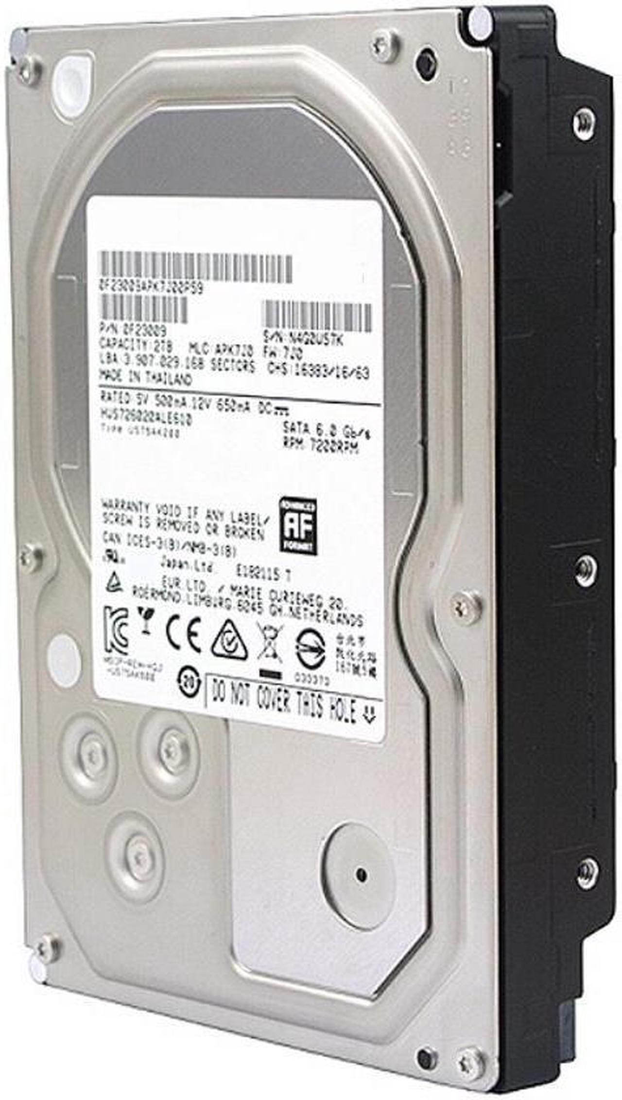Alt view image 2 of 6 - HDD For Hgst 2TB 3.5" SATA 6 Gb/s 128MB 7200RPM For Internal Hard Disk For Enterprise Class HDD For HUS726020ALE610