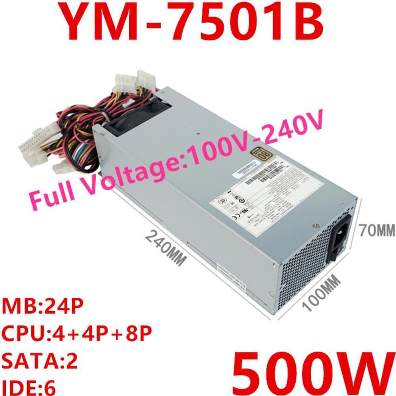 PSU For 3Y PowerLeader 80plus Bronze -5V 2U Switching 500W Power Supply YM-7501B