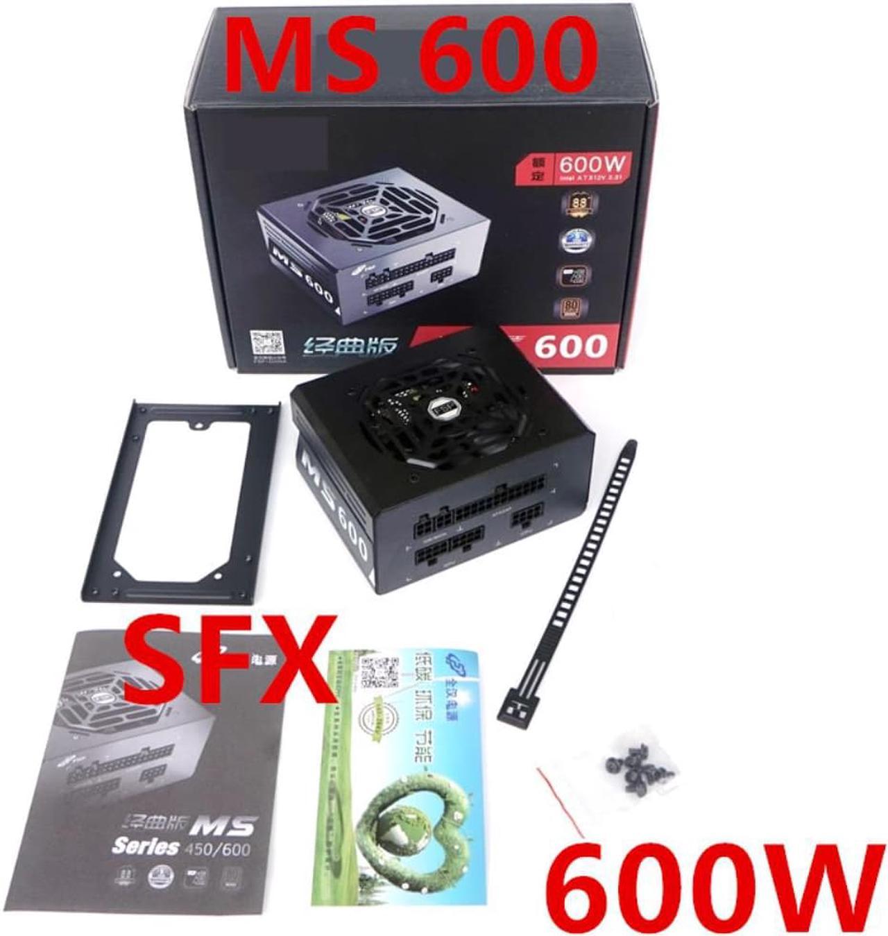 PSU For FSP Fully Modular 80plus Gold/Bronze SFX Mini ITX A4 600W Switching Power Supply MS 600 FSP600-50SD