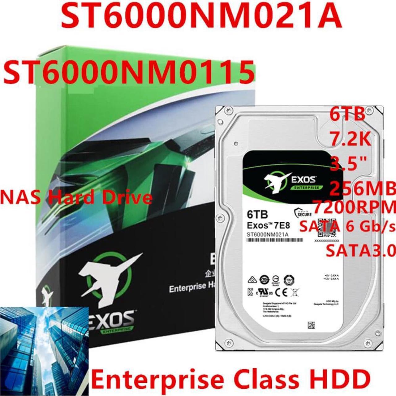 HDD For Seagate 6TB 3.5" SATA 6 Gb/s 256MB 7.2K For Internal HDD For Enterprise HDD For ST6000NM021A ST6000NM0115