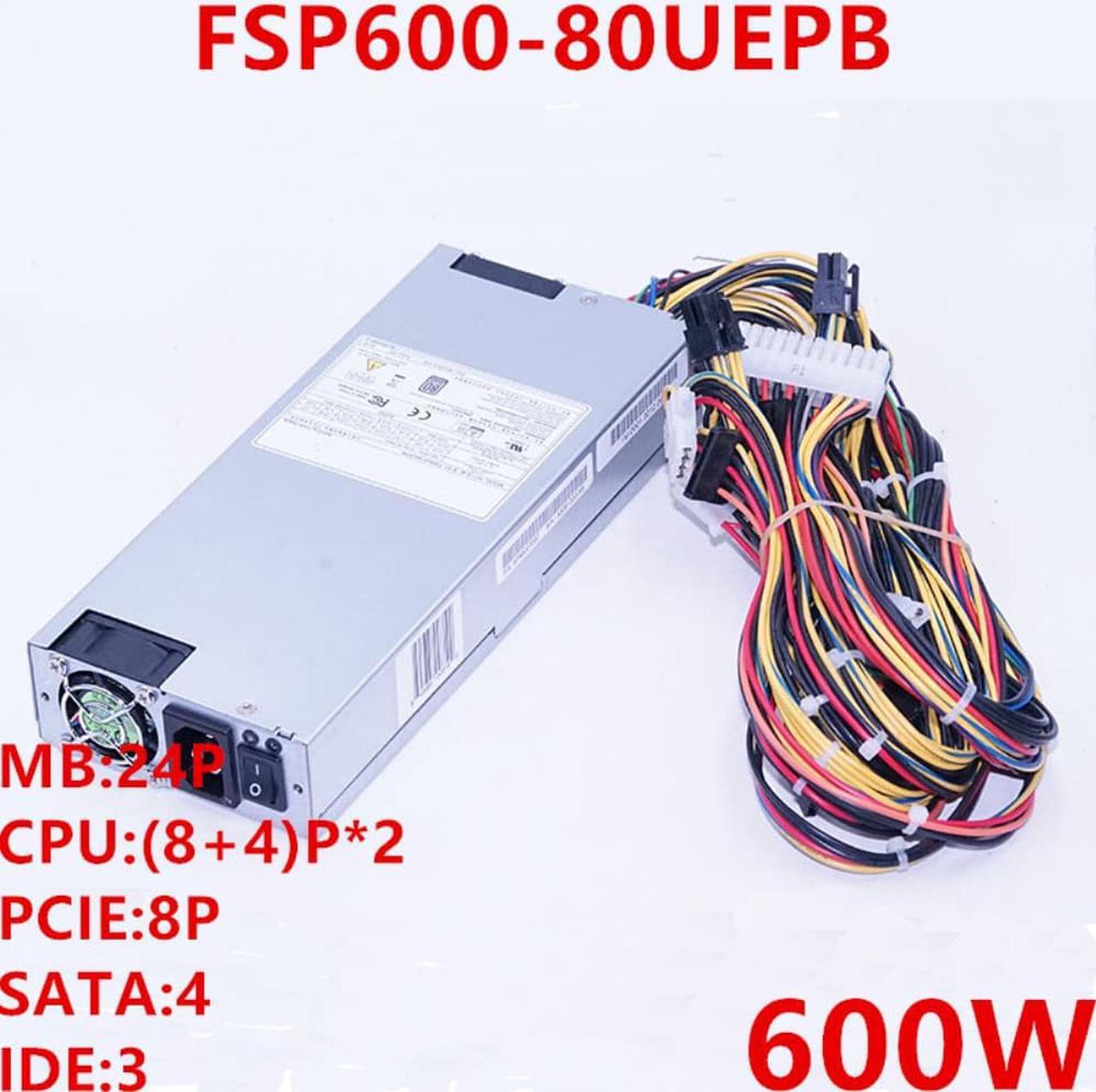 PSU For FSP 80plus Platinum 1U 600W Power Supply FSP600-80UEPB