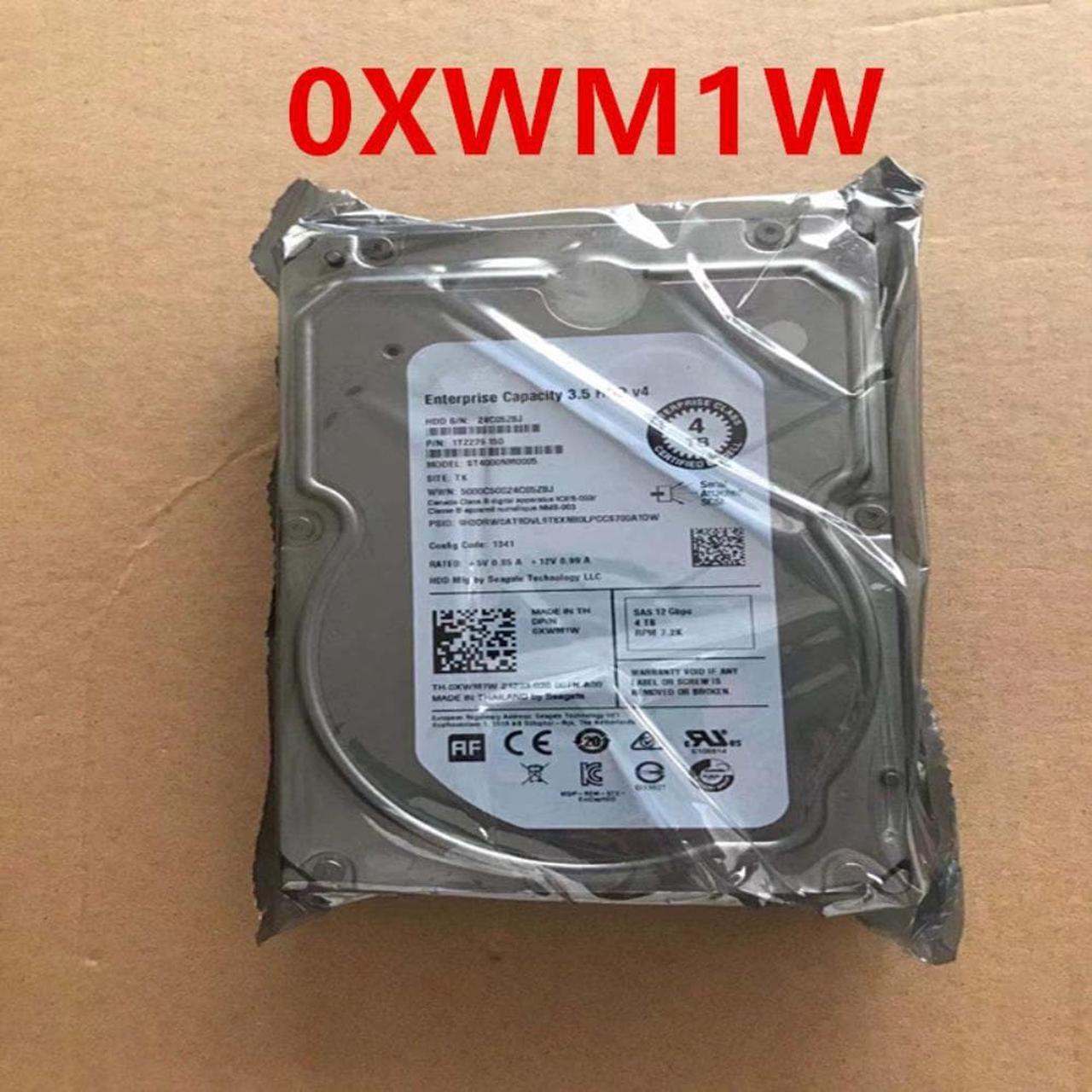 HDD For Dell 4TB 3.5" SAS 12 Gb/s 128MB 7.2K For Internal HDD For Enterprise Class HDD For 0XWM1W ST4000NM0005