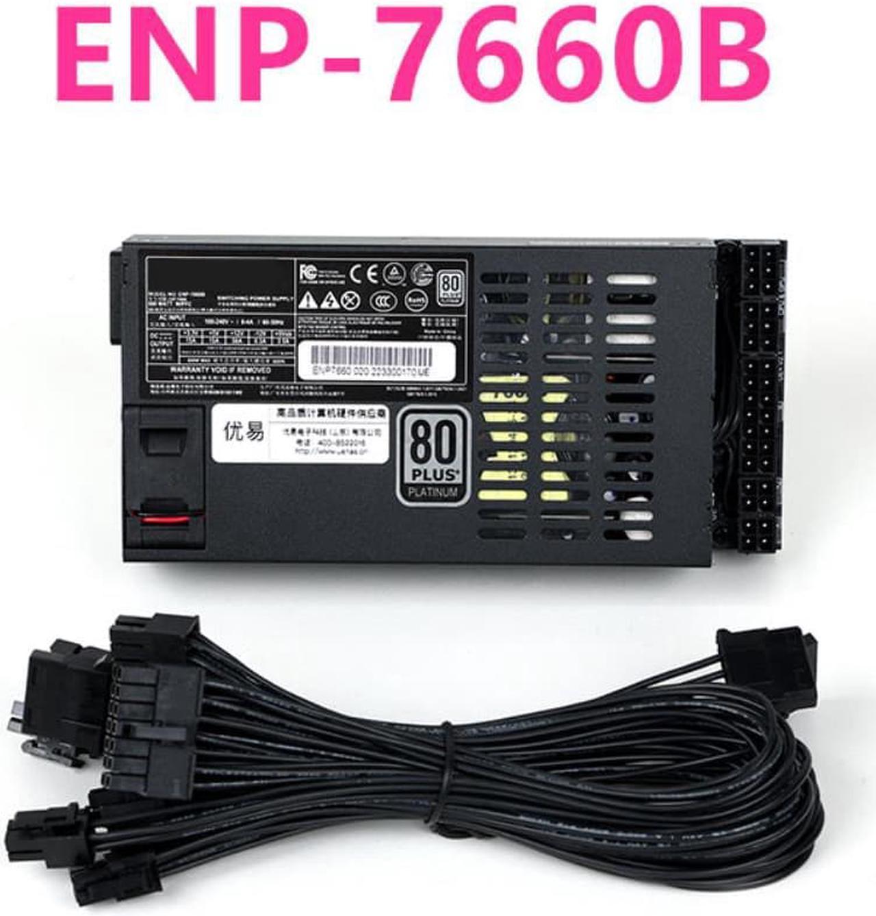 PSU For Enhance 80plus Platinum FLEX Small 1U M41 35 K39 K49 T34 600W Switching Power Supply ENP 7660B