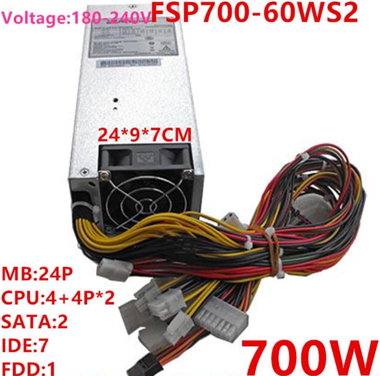 PSU For FSP 2U 700W Switching Power Supply FSP700-60WS2 FSP700-80WEPB