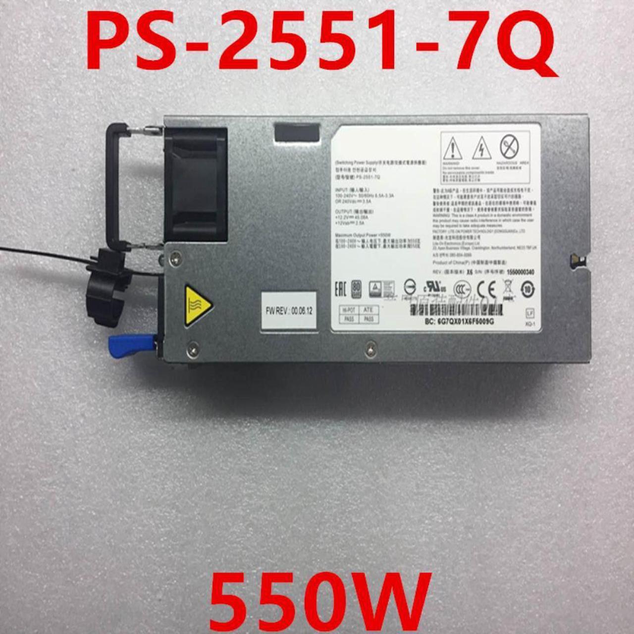 PSU For Lenovo RD452x 550W Switching Power Supply PS-2551-7Q PS-2551-7