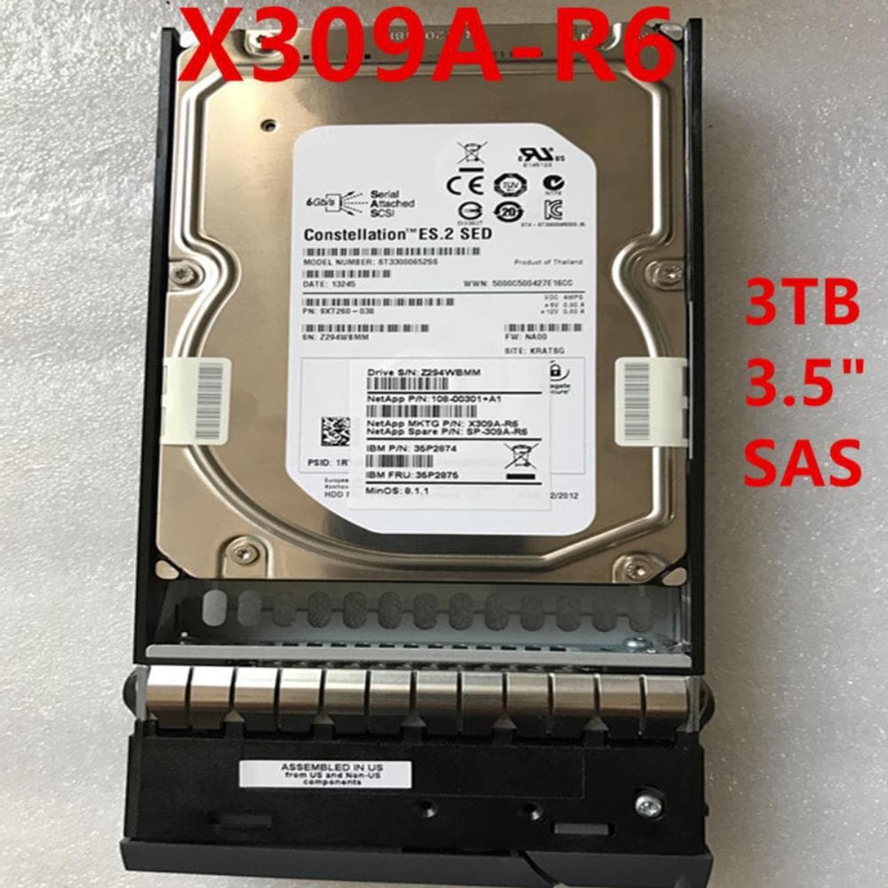 Almost HDD For NetApp 3TB 3.5" SAS 64MB 7.2K For Internal HDD For Enterprise Class HDD For X309A-R6 SP-X309A-R6