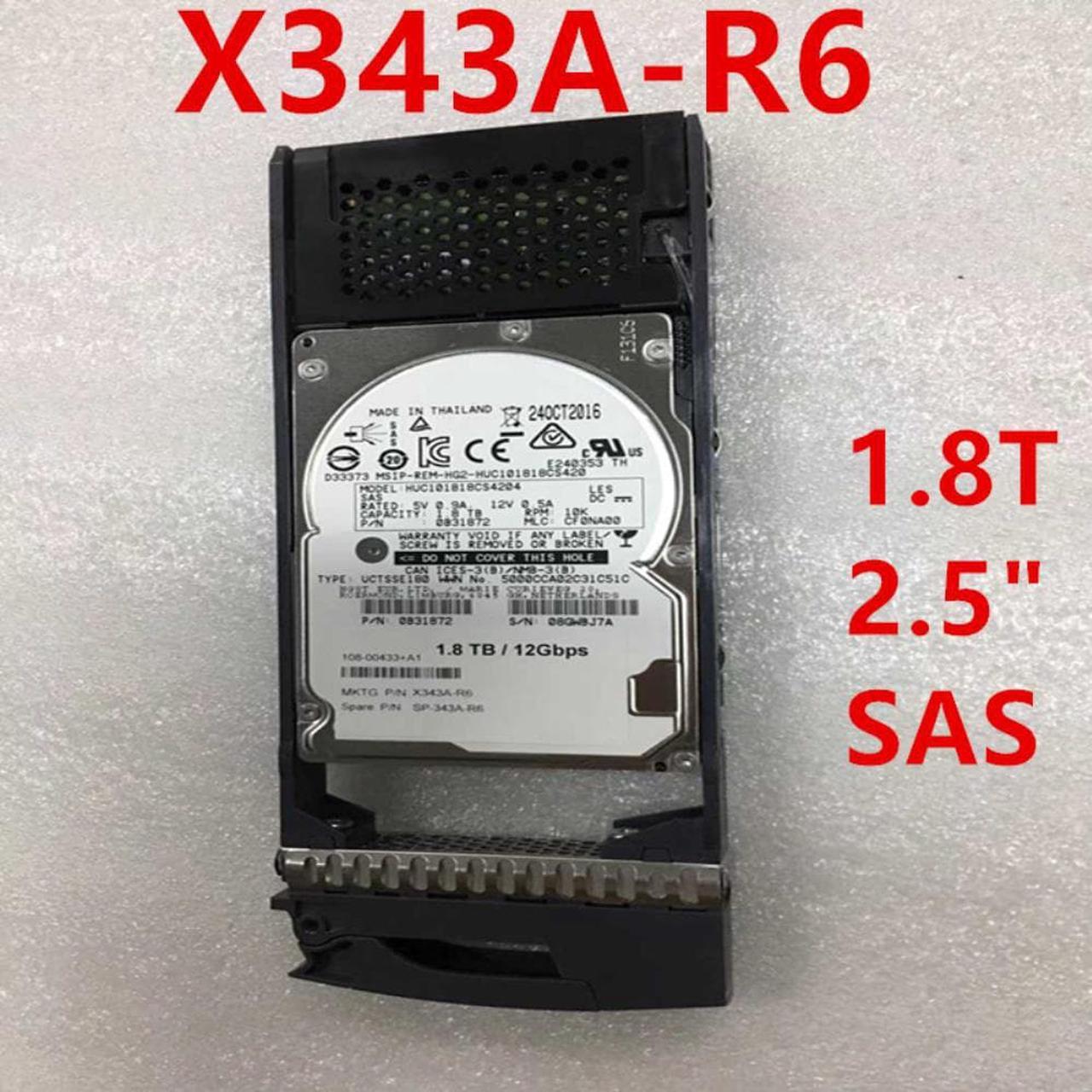 Almost HDD For NetApp 1.8TB 2.5" SAS 128MB 10K For Internal HDD For Enterprise Class HDD For X343A-R6 SP-X343A-R6