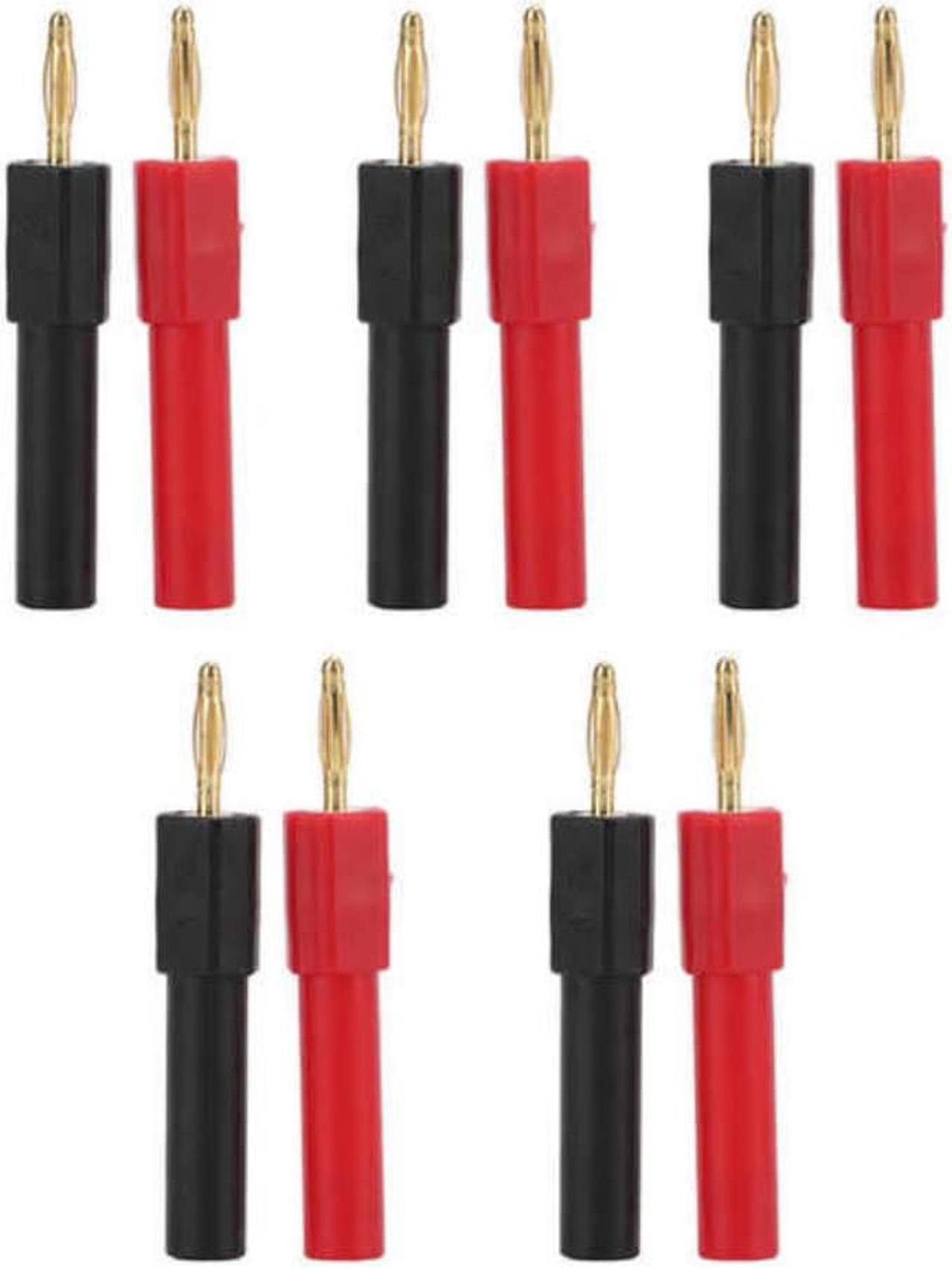 5Set Merah Hitam Laki-laki Perempuan Steker Pisang Audio Speaker Jack Amplifier Adaptor Sekrup Terminal Binding Post Konektor Soket