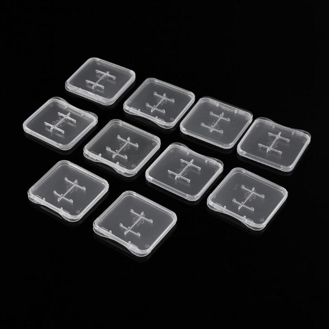 Feamos 10pcs TF MiC SDHC Micro SD Memory Card hard Plastic Box Case White YYDS