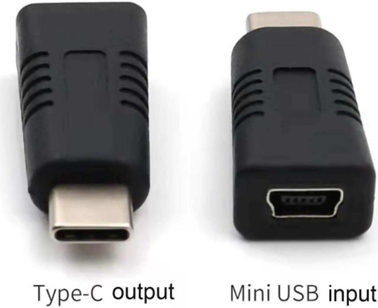 Alt view image 4 of 4 - Mini USB Female to Type C Male Adapter Support Charging Data Transfer Converter