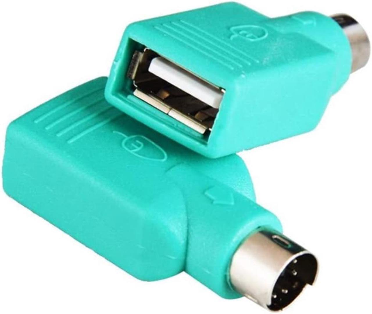 2Pieces for Ps2 Male to USB A Female Converter Adapter for Laptop Mouse Keyboard