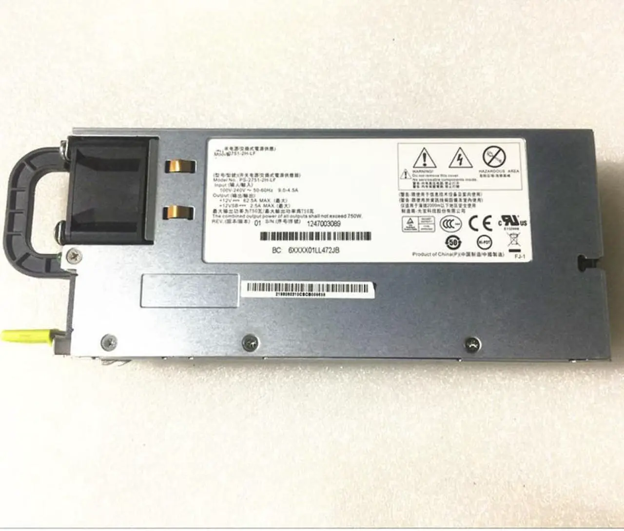 Main image of 750W Power Supply for Server 750W 2U PSU PS-2751-2F-LF PS-2751-1F-LF For R520 G7 with Power Cage DD-3151-3F-LF 4A807-02