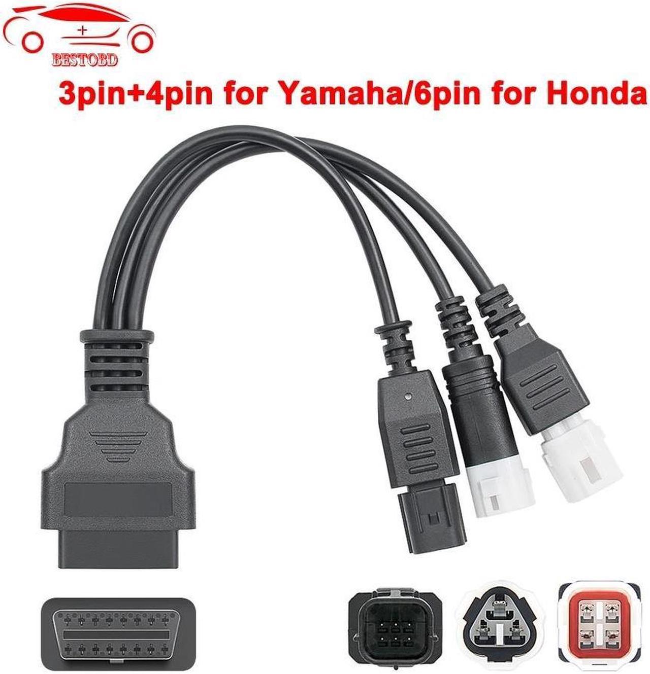 For Yamaha 3pin 4pin For Honda 6pin to 16pin Motorcycle OBD 2 Extension Cable Male to Female Diagnostic Tool moto OBD2 Connector