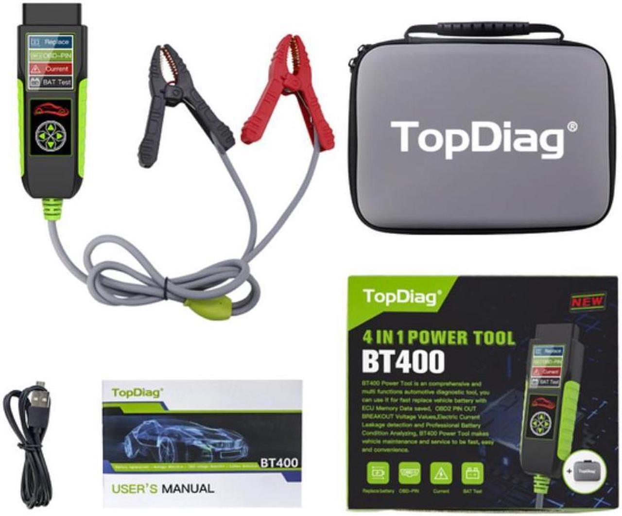 TopDiag BT400 4in1 Tester For OBD 2  Car Truck Analyzer Tester Diagnostic Tools Monitor With Software