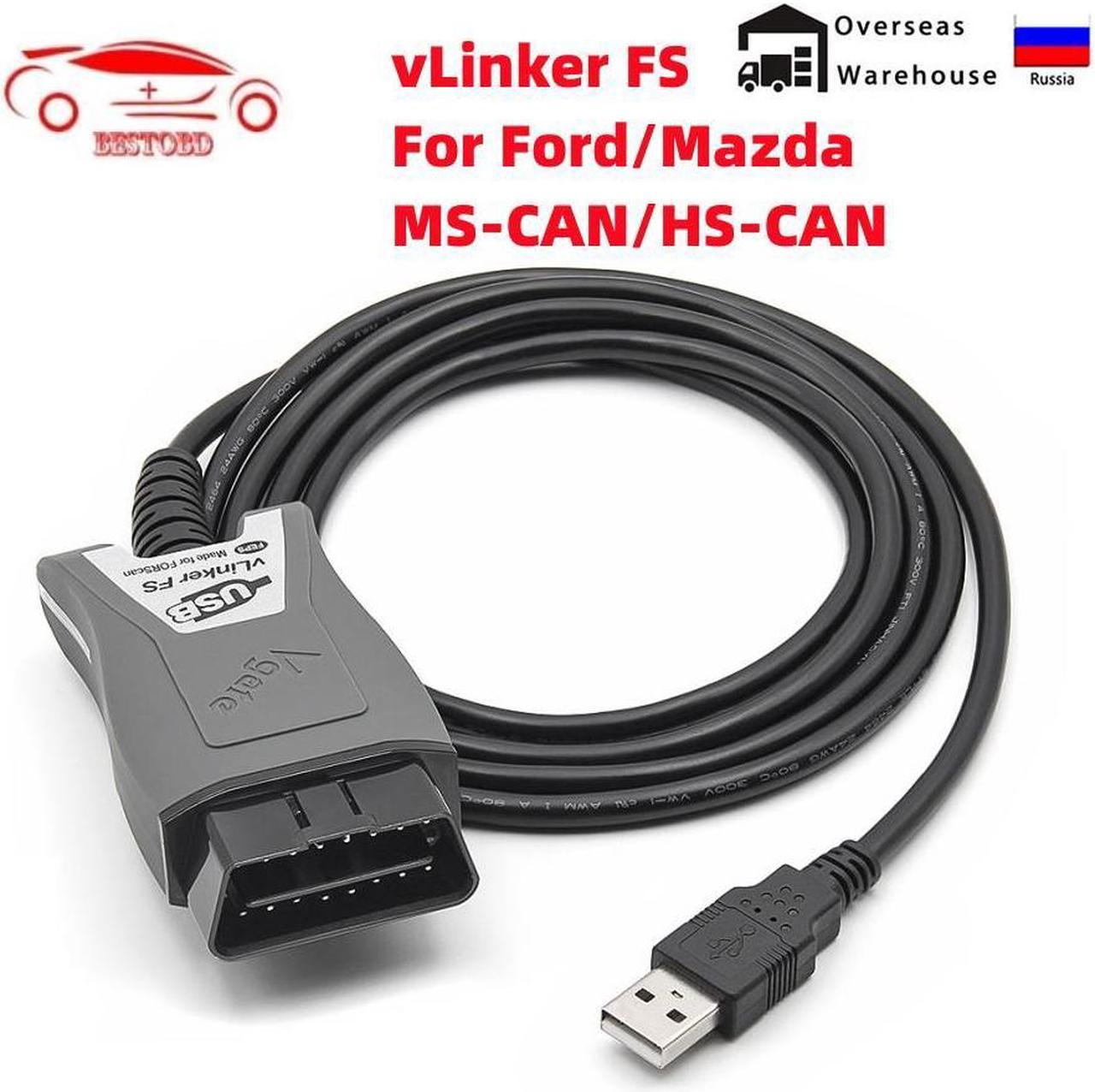 Vgate vLinker FS ELM327 HS/MS-CAN For Ford FORScan ELM 327 OBD 2 OBD2 Car Diagnostic Scanner Interface Tools OBDII For Mazda