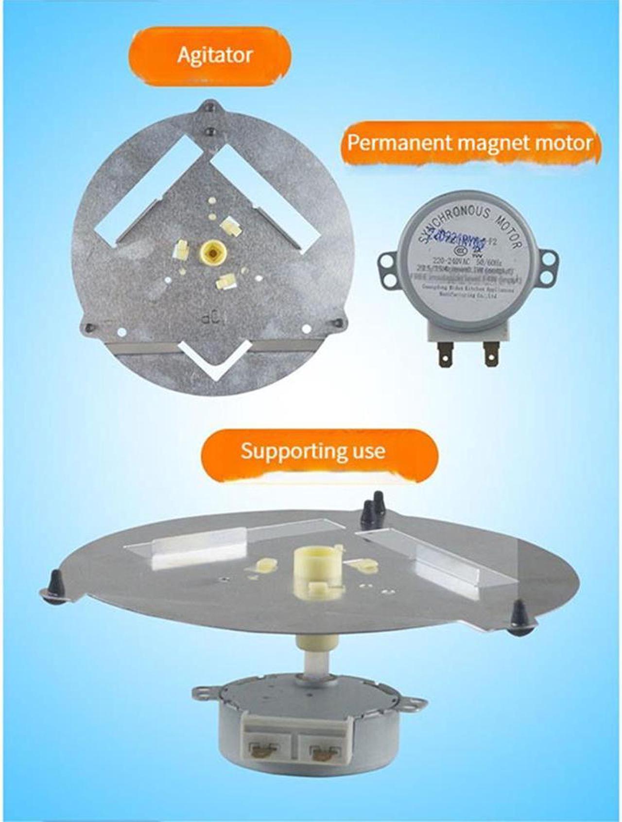 Turntable Supporting Plate with Dedicated Synchronous Motor for Midea Microwave Oven Replacement Accessories