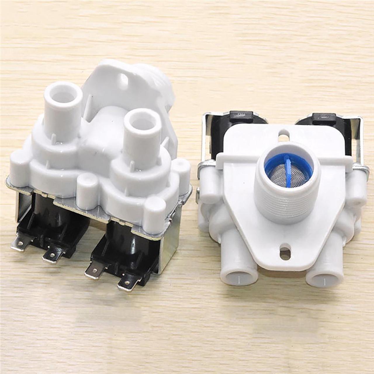 50/60HZ Water Double Inlet Valve Solenoid Valve Water Inlet Switch Universal For Automatic Drum Washing Machine