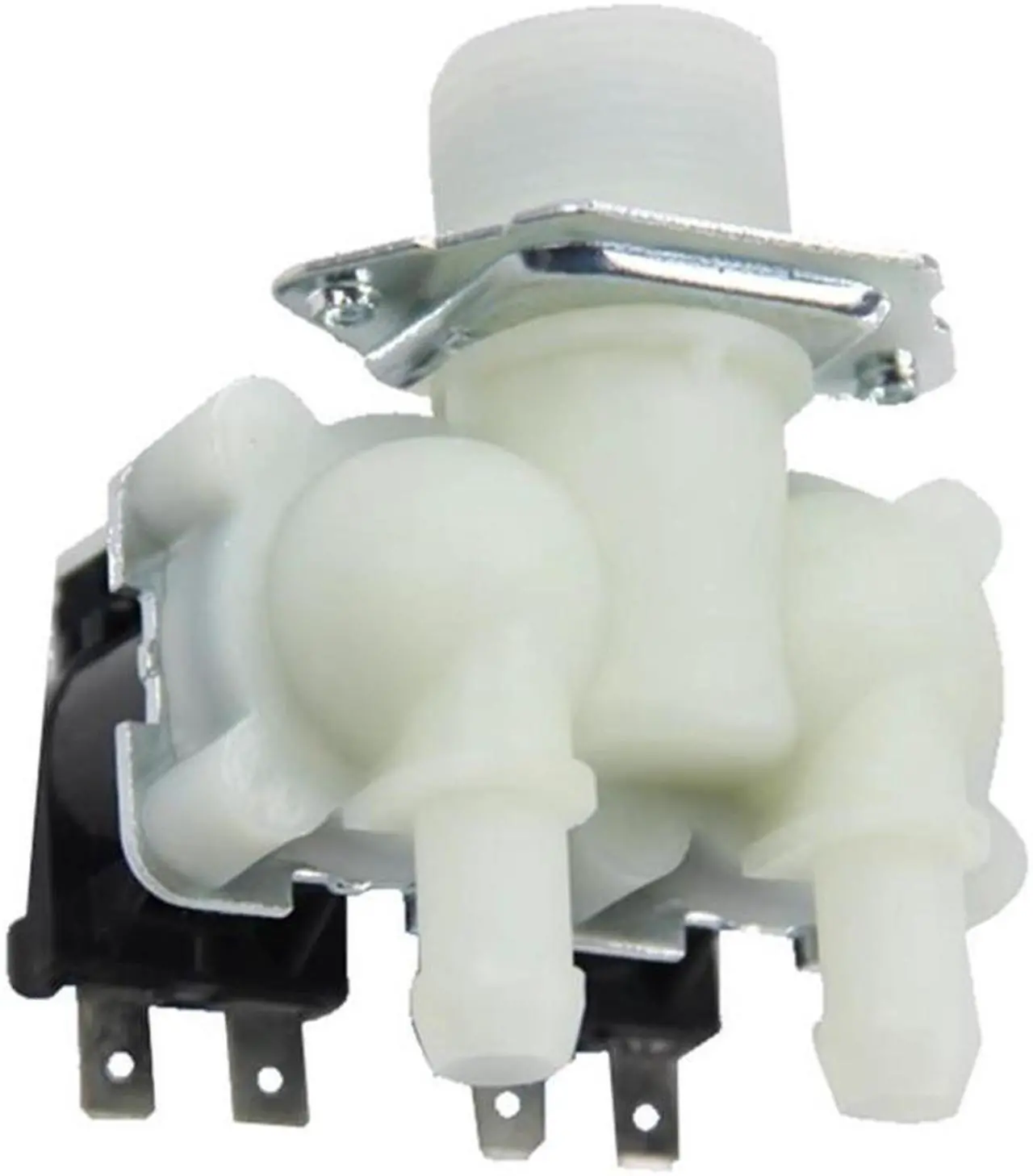 Alt view image 2 of 4 - 1PC 3-Way Solenoid Valve FPS180A Replacement Dual Head Water Inlet Valve For LG/ Midea/Little Swan/ Haier Drum Washing Machine