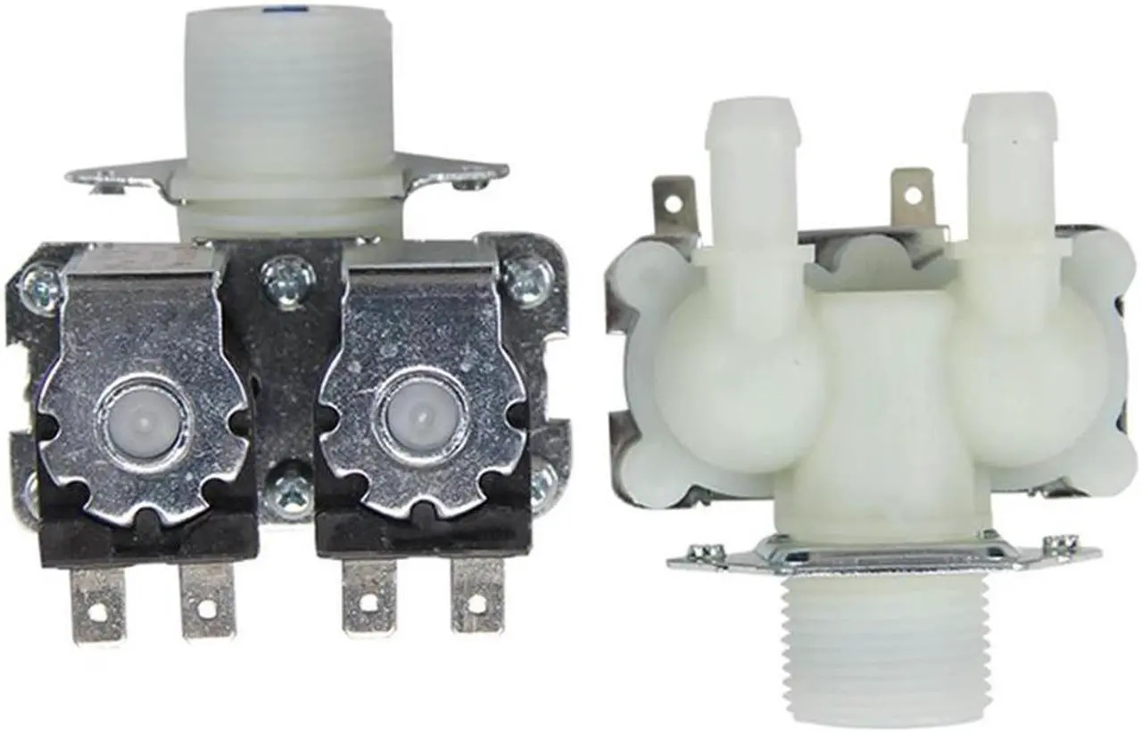 Alt view image 4 of 4 - 1PC 3-Way Solenoid Valve FPS180A Replacement Dual Head Water Inlet Valve For LG/ Midea/Little Swan/ Haier Drum Washing Machine