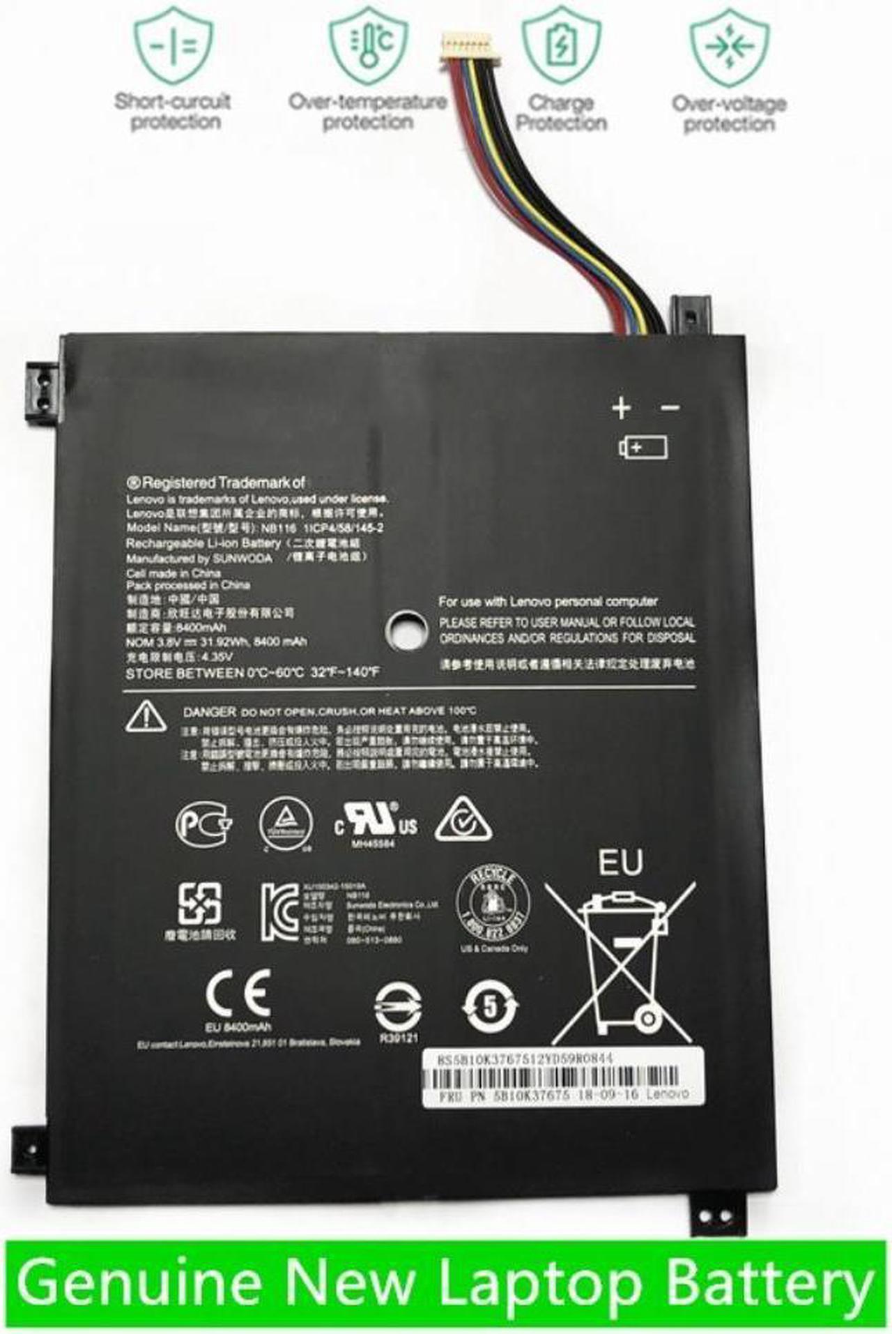 Genuine NB116 Laptop For Lenovo IdeaPad 100S 100S-11IBY 100S-80R2 5B10K37675 0813001 3.8V 31.92Wh