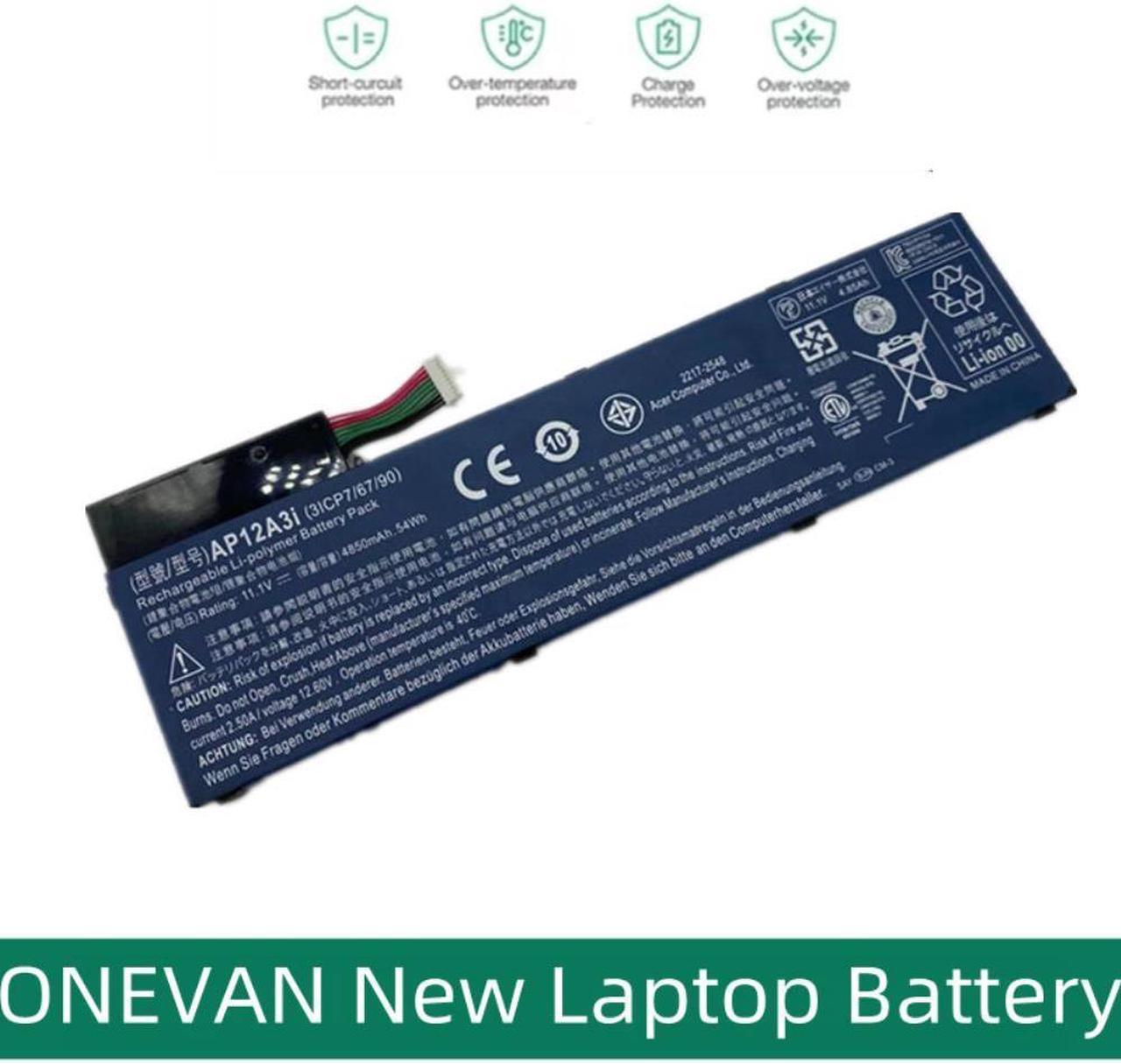 11.1V 4850mAh  AP12A3i Laptop For Acer Aspire W700 MA50 Tablet M3 M5 U M5-481G M3-581TG M5-481TG-6814 AP12A4i