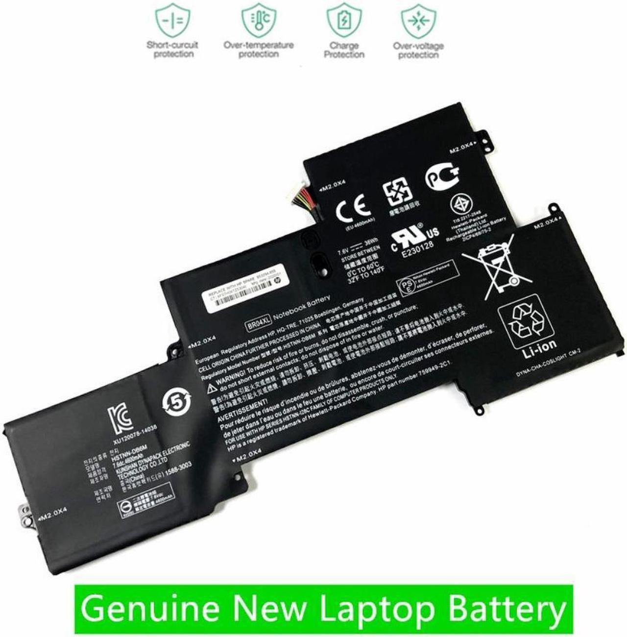 7.6V 36WH Genuine BR04XL for HP EliteBook 1020 G1 M5U02PA M0D62PA M4Z18PA HSTNN-DB6M HSTNN-I26C HSTNN-I28C