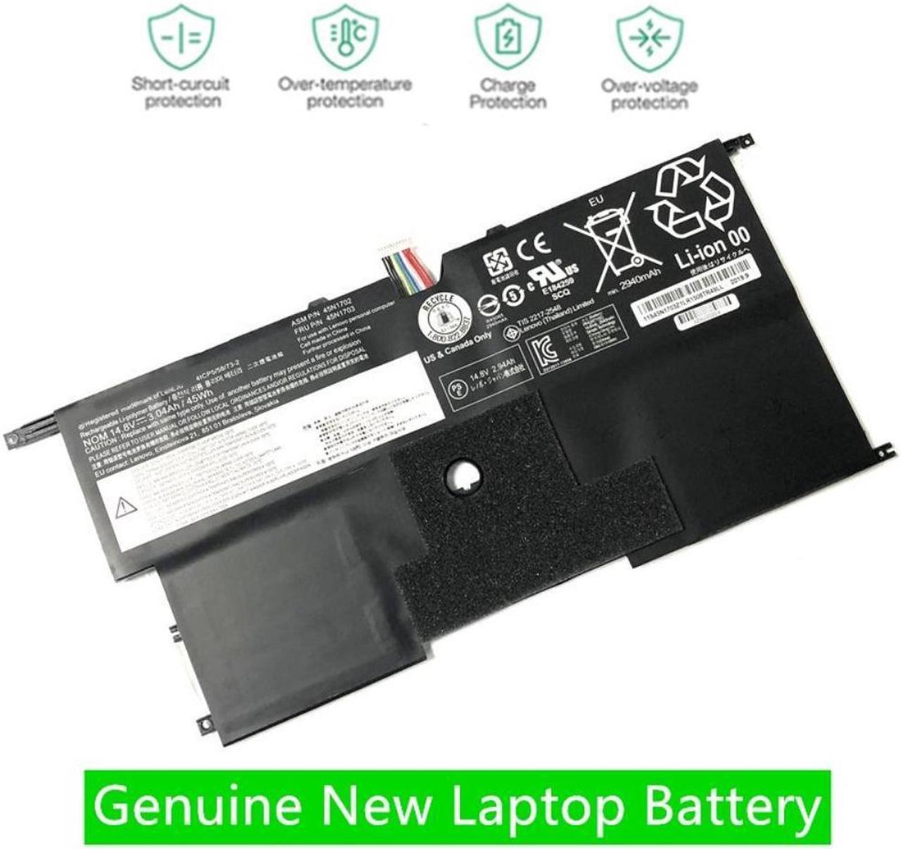 45Wh 14.8V Genuine 45N1700 45N1701 45N1702 45N1703 Laptop For Lenovo ThinkPad X1 Carbon 2 14" 20A7 20A8 Series