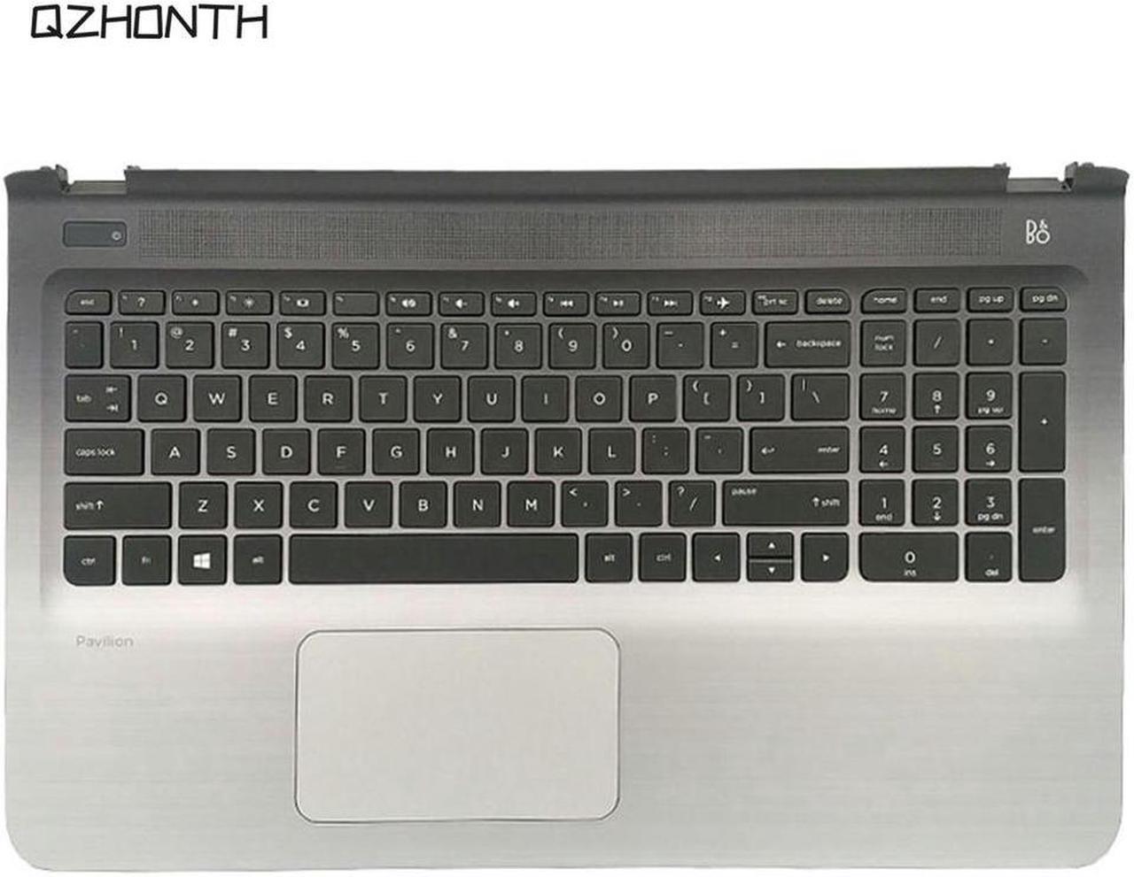 For HP Pavilion 15-AB Series Palmrest Upper Case with Keyboard & Touchpad (Non-Backlit) Silver 809031-001