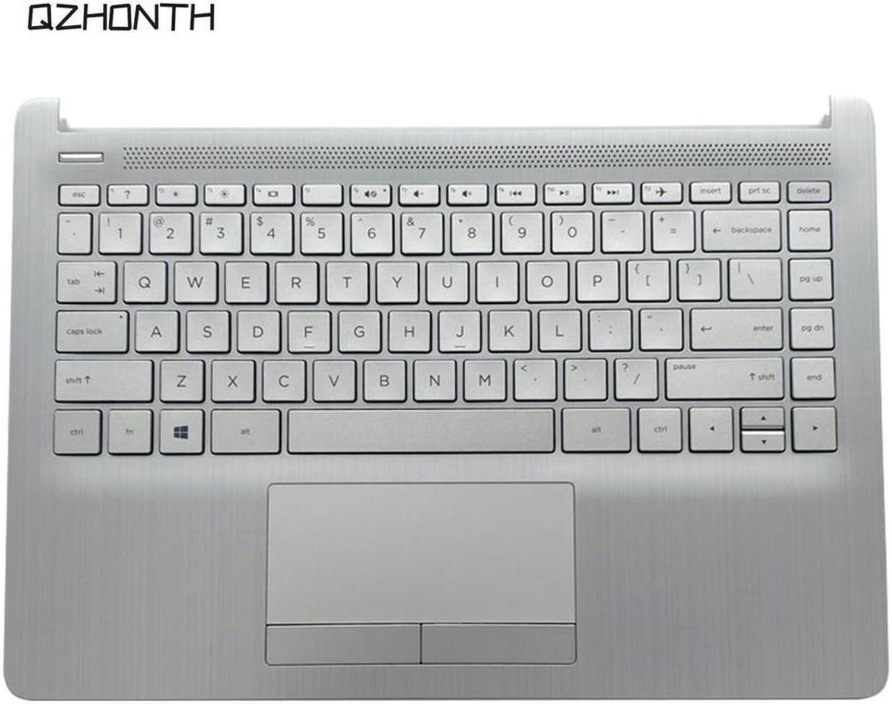 For HP 14-CF 14-DF 14-DK Palmrest Upper Case with Keyboard Non-Backlit Silver L48648-001