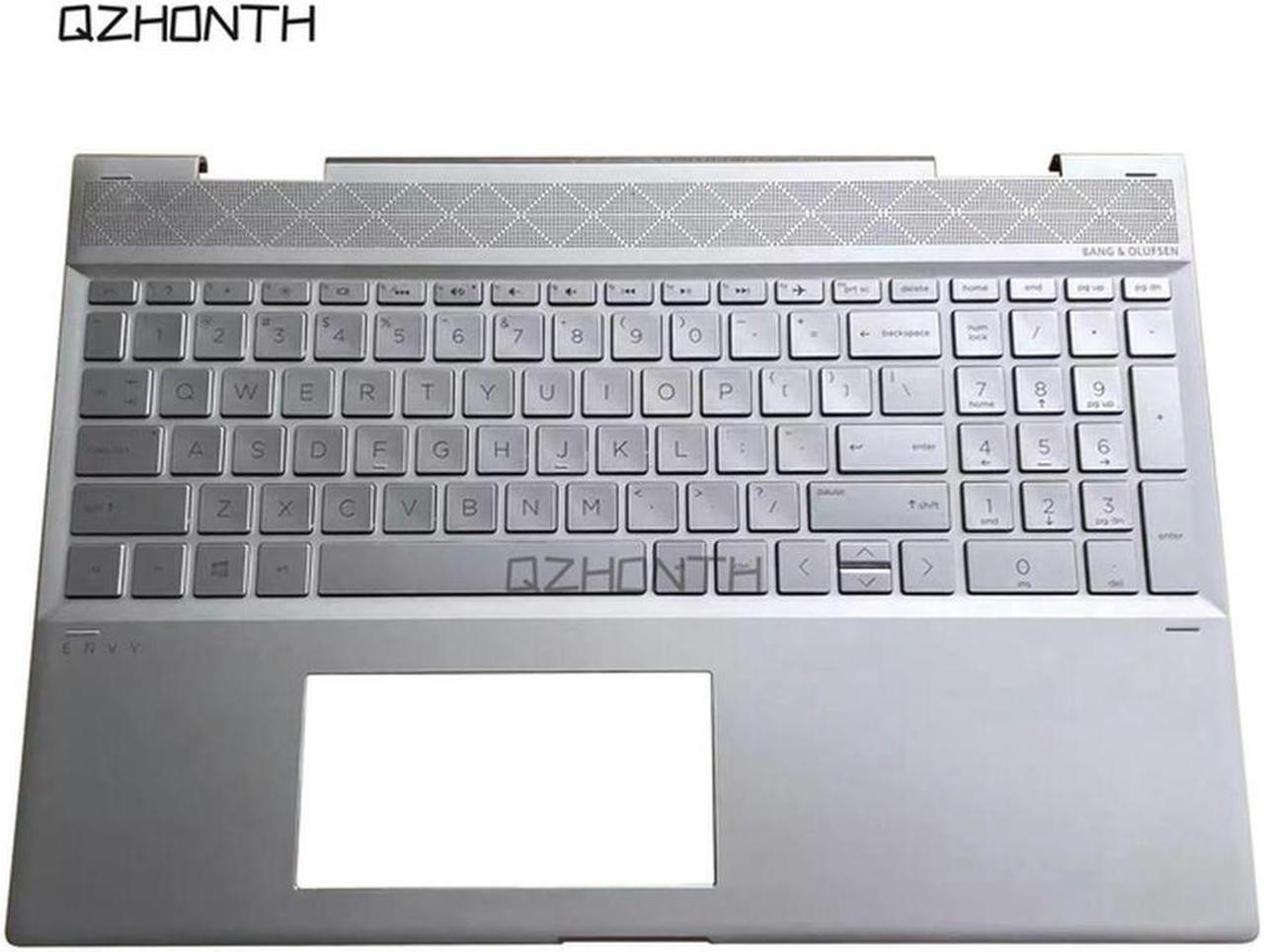 For HP ENVY X360 15-CN 15M-CN 15-CP Palmrest Upper Case with Keyboard (Silver Color) (with Fingerprint Hole)