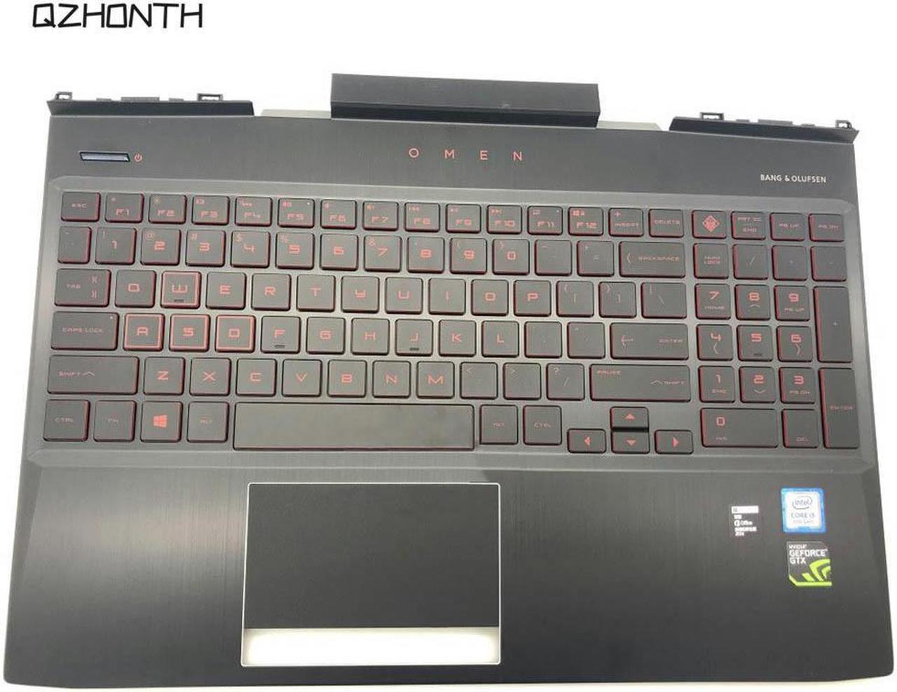 For HP 15-DC 15-DC0005TX Palmrest Upper Case with Red Backlit Keyboard