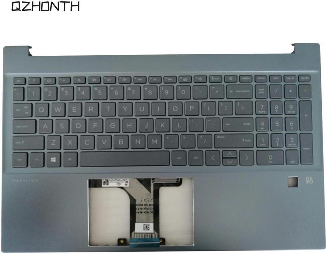 For HP Pavilion 15-EH 15-EG 15-EG0067ST Palmrest w/ FRP Backlit Keyboard M08918-001 Blue