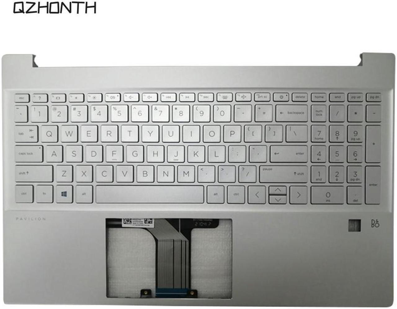 For HP Pavilion 15-EH 15-EG 15-EG0067ST Palmrest w/ FRP Backlit Keyboard M08910-001 Silver