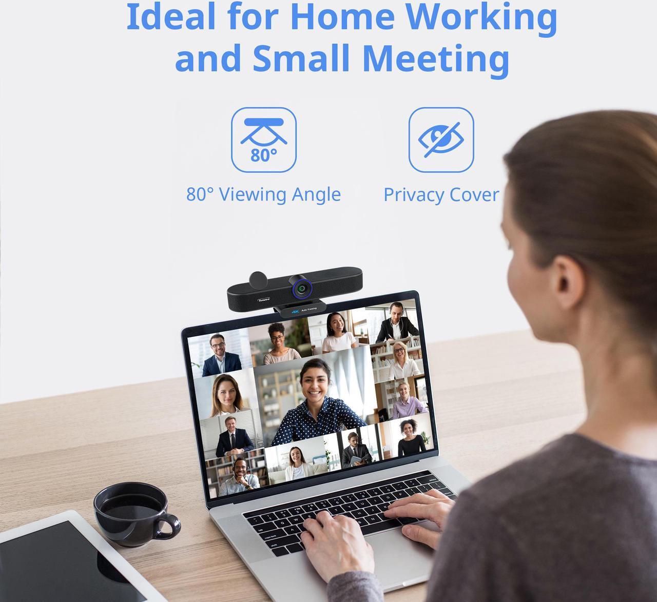 Alt view image 6 of 7 - VA300C 4K EPTZ Webcam Conference Webcam 8MP 4x Digital Zoom with Auto Framing USB PC Web Camera for Vmix OBS Live Streaming Computer Video Call Streaming Meeting Works for Desktop Microsoft Teams Zoom