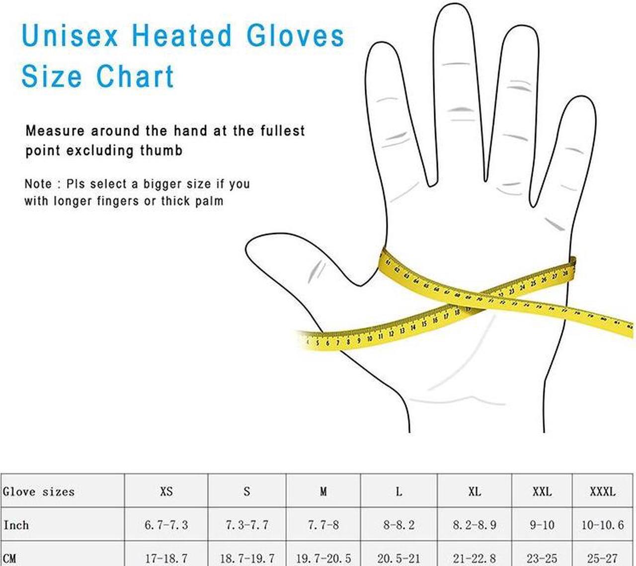 Alt view image 6 of 7 - Heated Motorcycle Gloves - 7.4V Electric Rechargeable Battery Waterproof Gloves for Men Women,Winter Biking Cycling Hunting Fishing Skiing Riding Powered Gloves Large