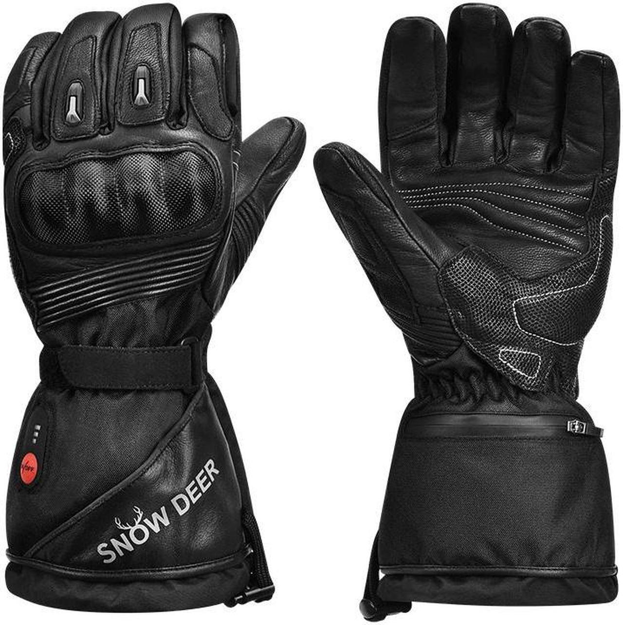 Main image of Heated Motorcycle Gloves - 7.4V Electric Rechargeable Battery Waterproof Gloves for Men Women,Winter Biking Cycling Hunting Fishing Skiing Riding Powered Gloves Large