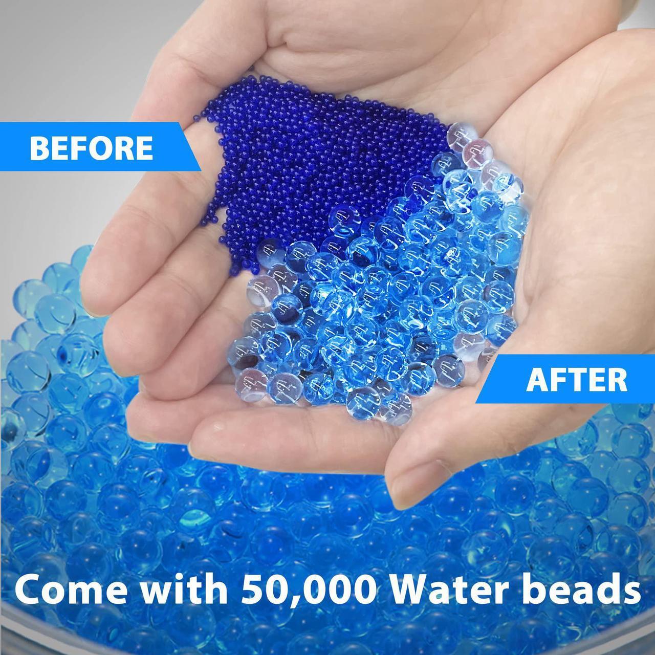 Alt view image 4 of 6 - Splatter Ball Toy Gun , Gel Ball Blaster with 50000 Water Beads and Goggles, for Outdoor Activities - Shooting Team Game for Kids Age 12+, Blue