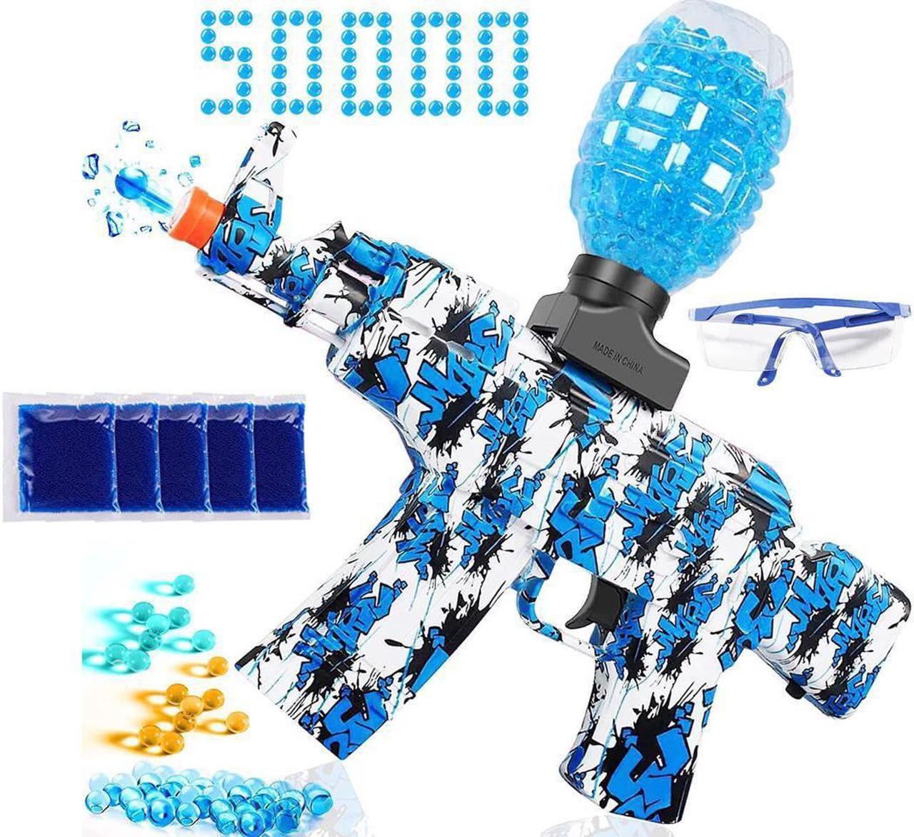 Main image of Splatter Ball Toy Gun , Gel Ball Blaster with 50000 Water Beads and Goggles, for Outdoor Activities - Shooting Team Game for Kids Age 12+, Blue