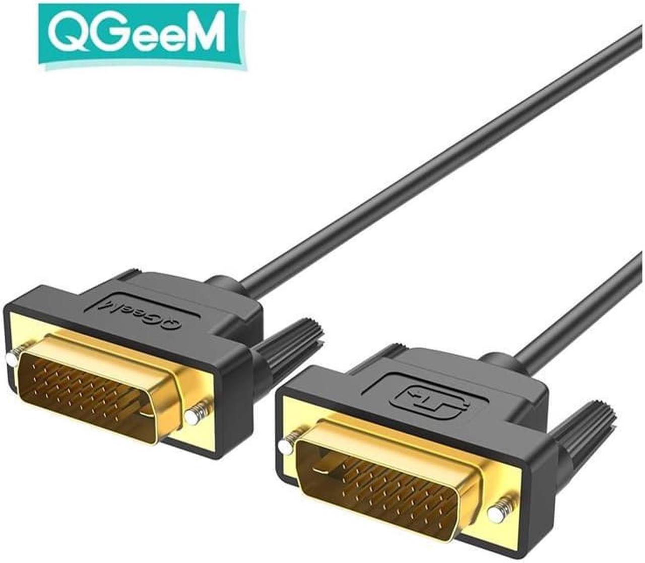 DVI to DVI Cable , QGeeM DVI-D 24+1 Dual Link Male to Male Digital Video Cable, Support 2560x1600 for Laptop, Gaming, DVD, Laptop, HDTV and Projector 3ft.