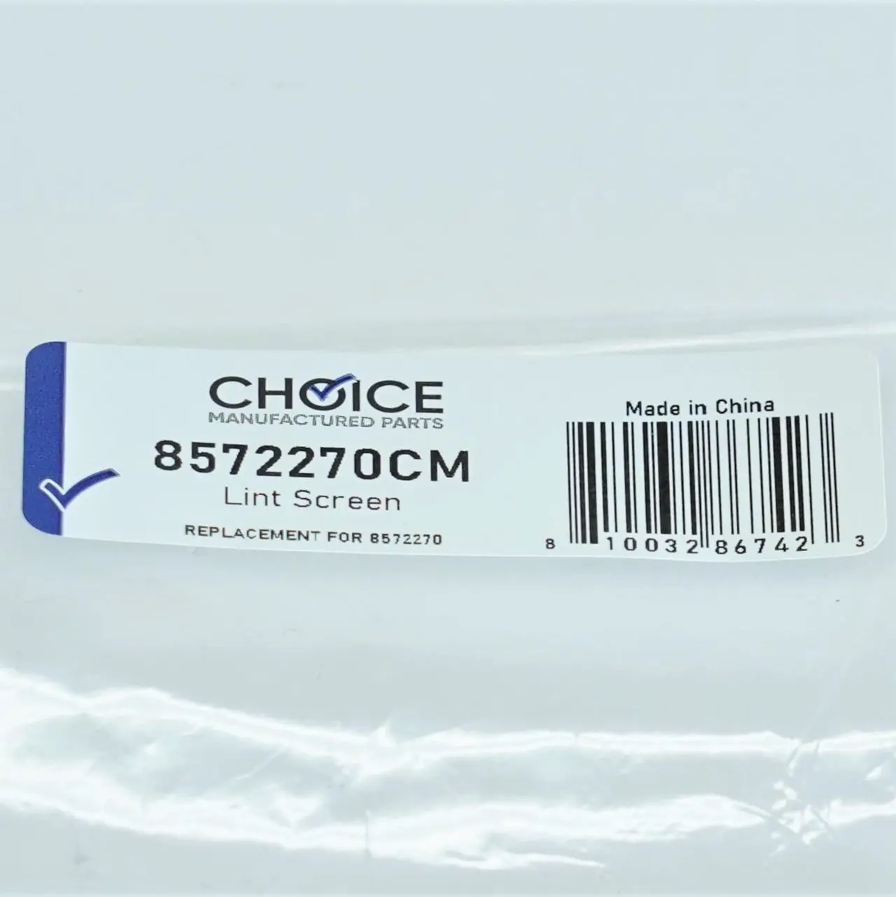 Alt view image 5 of 5 - Choice Parts 8572270 for Whirlpool Dryer Lint Screen Filter WP8572270