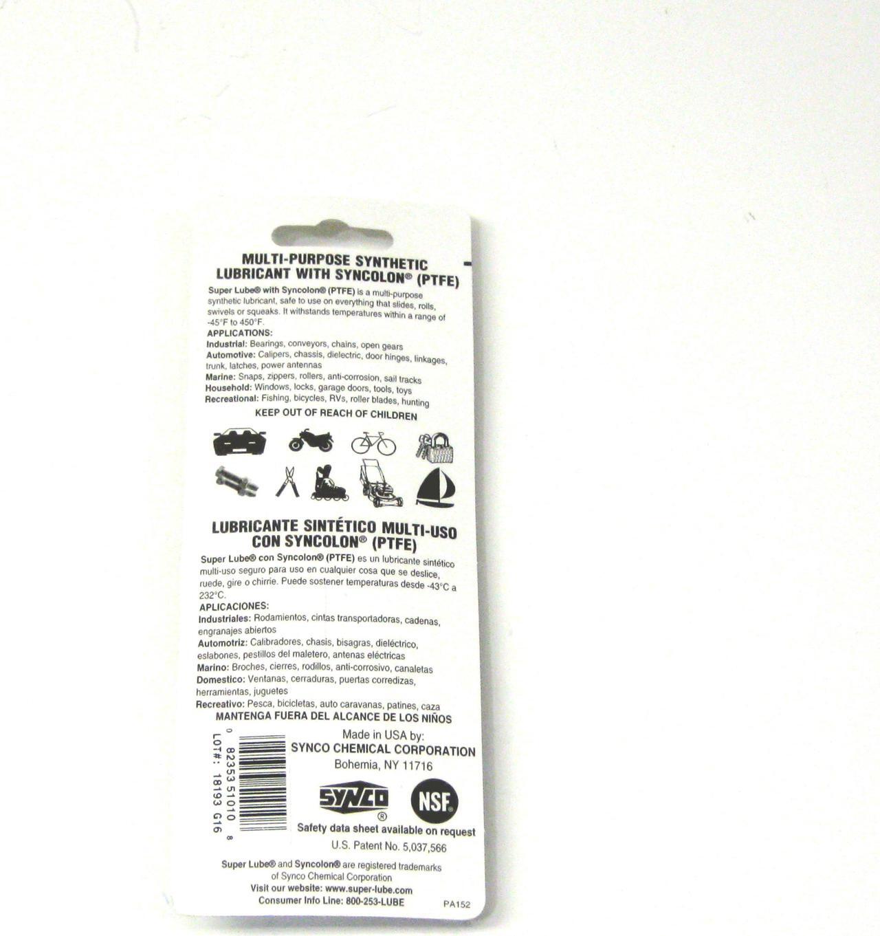 Alt view image 10 of 17 - Super Lube Synthetic Hydraulic Oil, 7mL Tube, ISO Viscosity Grade : 150 51010