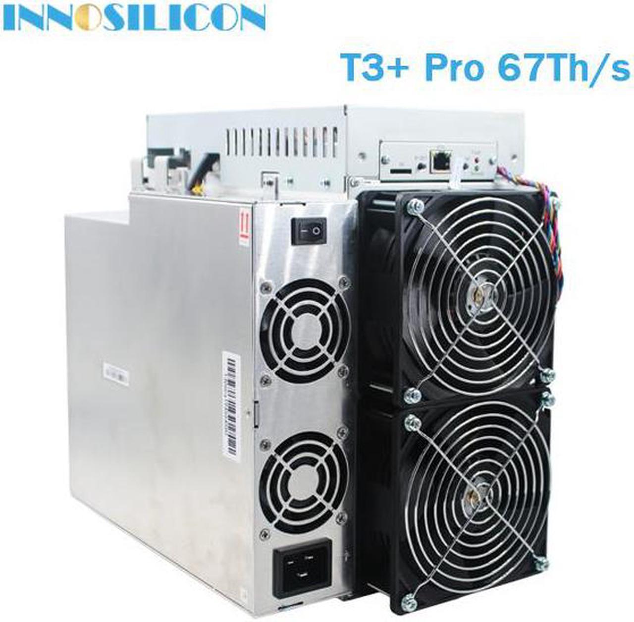 Innosilicon T3+ Pro 67Th/s BTC miner 3300W SHA-256 bitcoin mining machine Asic miner Better than T3+ replace antminer S17 S17+ S17 pro