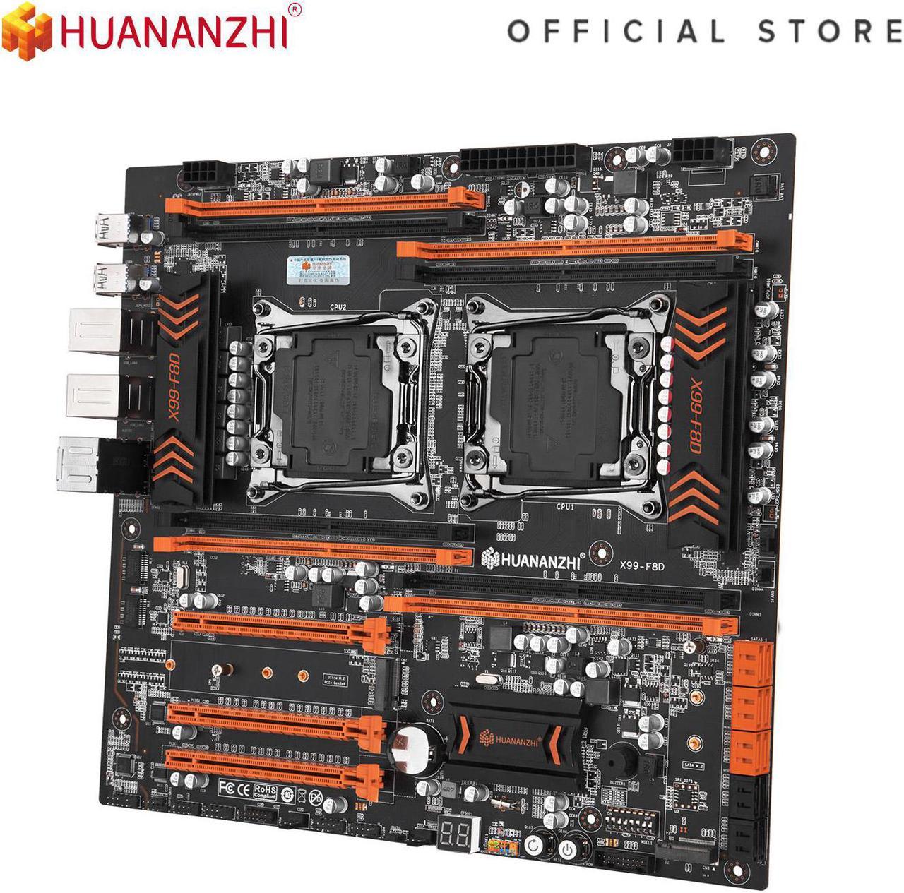 HUANANZHI X99 F8D X99 Motherboard Intel Dual CPU X99 LGA 2011-3 E5 V3 DDR4 RECC 256GB M.2 NVME NGFF USB3.0 E-ATX X99 Server