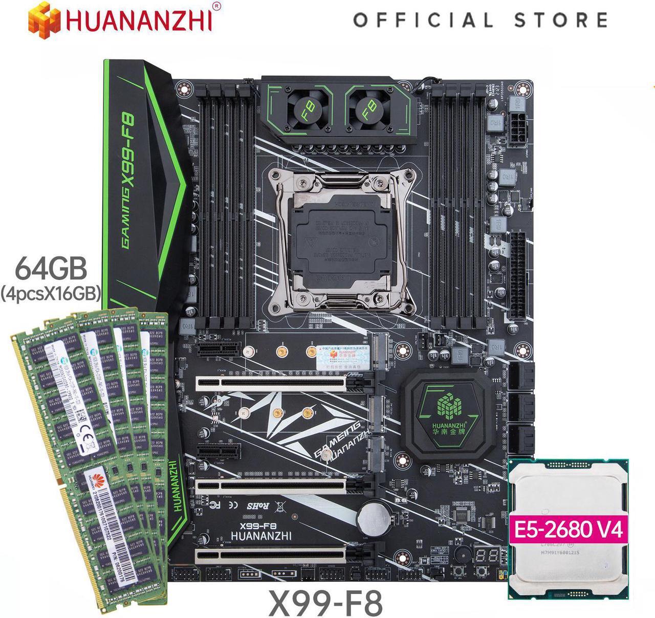 Main image of HUANANZHI X99 F8 X99 Motherboard with Intel XEON E5 2680 V4 with 4*16G DDR4 RECC memory combo kit set NVME SATA USB 3.0