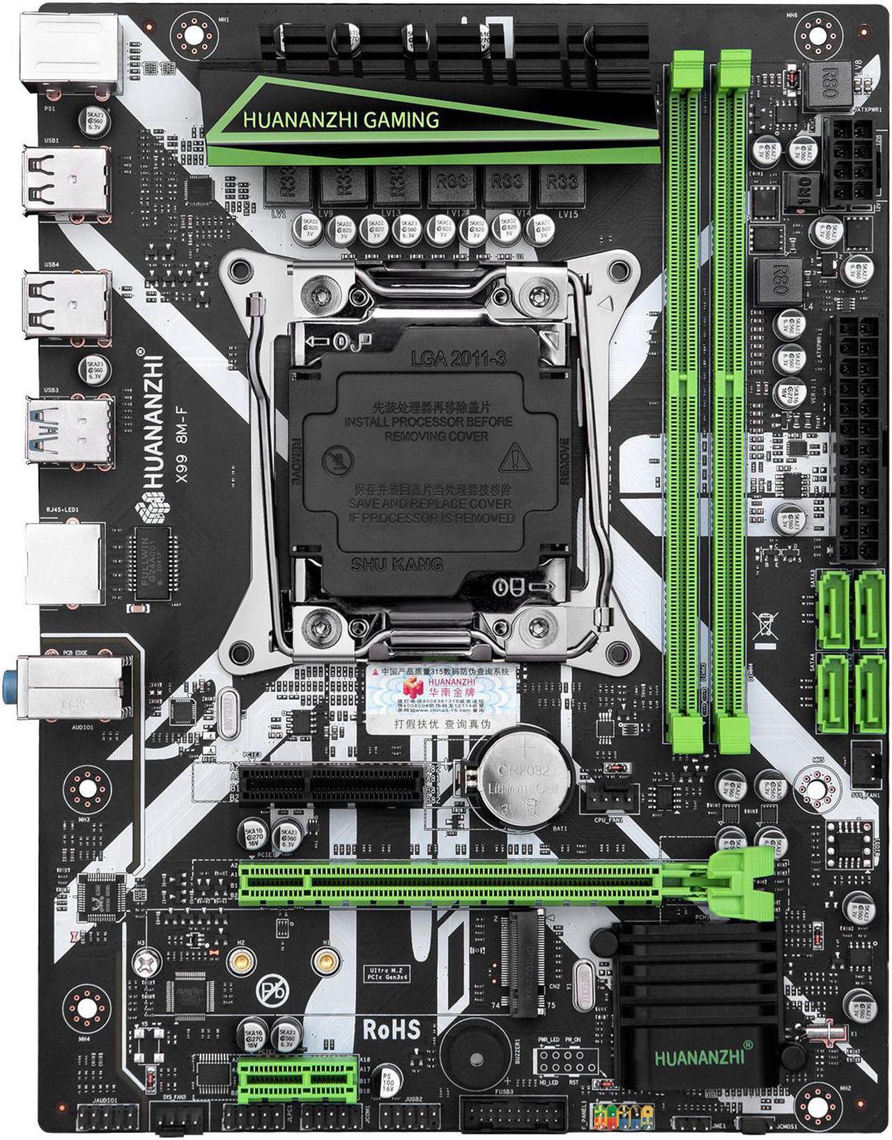 Alt view image 4 of 7 - HUANANZHI X99 8M F X99 Motherboard with Intel XEON E5 2620 V3 with 1*8G DDR4 NON-ECC memory combo kit set