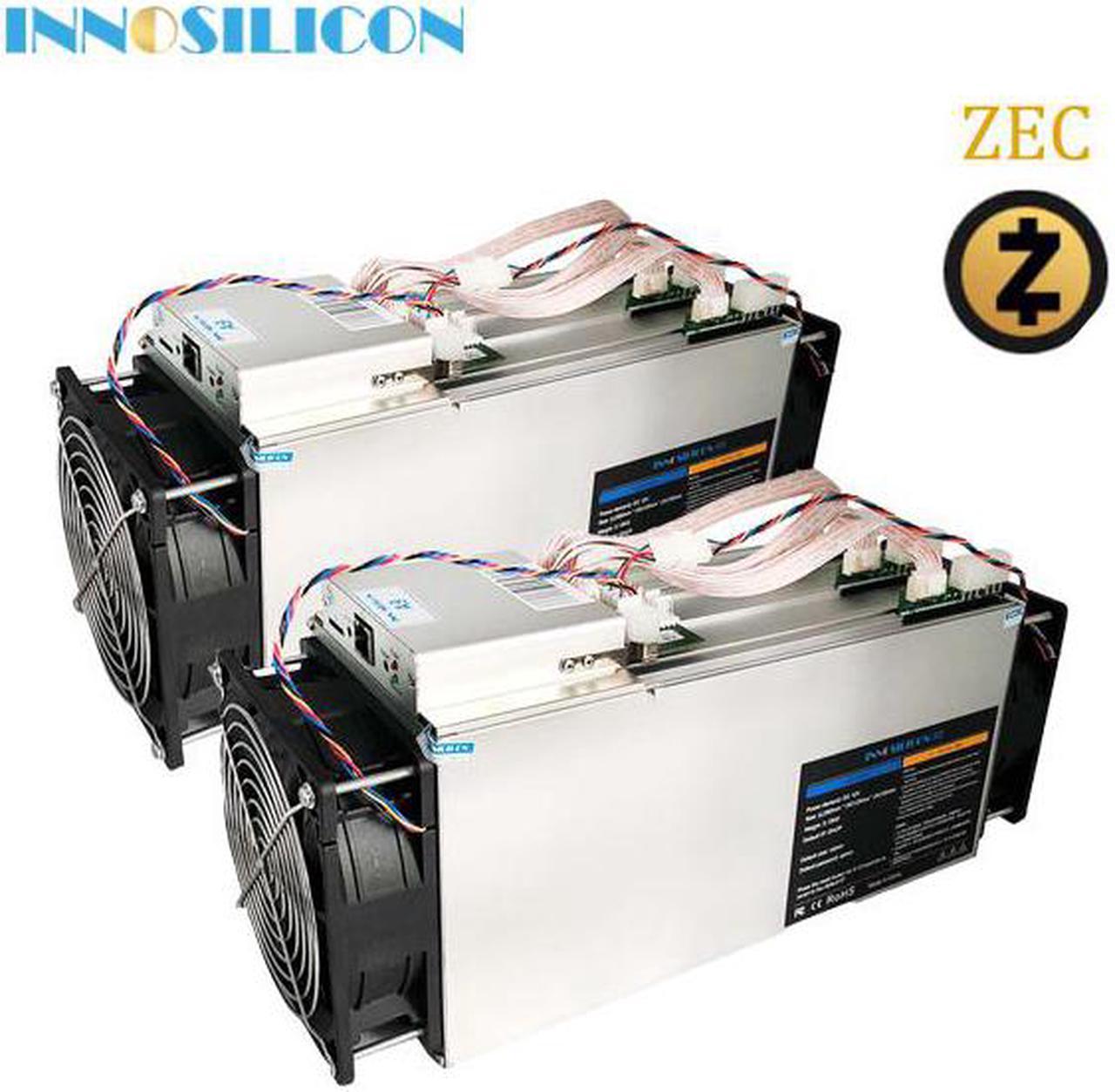 2PCS Innosilicon A9 High quality ZEC mining machine A9 TWO SETS Zmaster 50Ksol/s ASIC Miner 620W Home mining Equihash algorithm Zcach Crypto Miner ALL COME WITH power supply Than antminer Z15 Z11 Z9