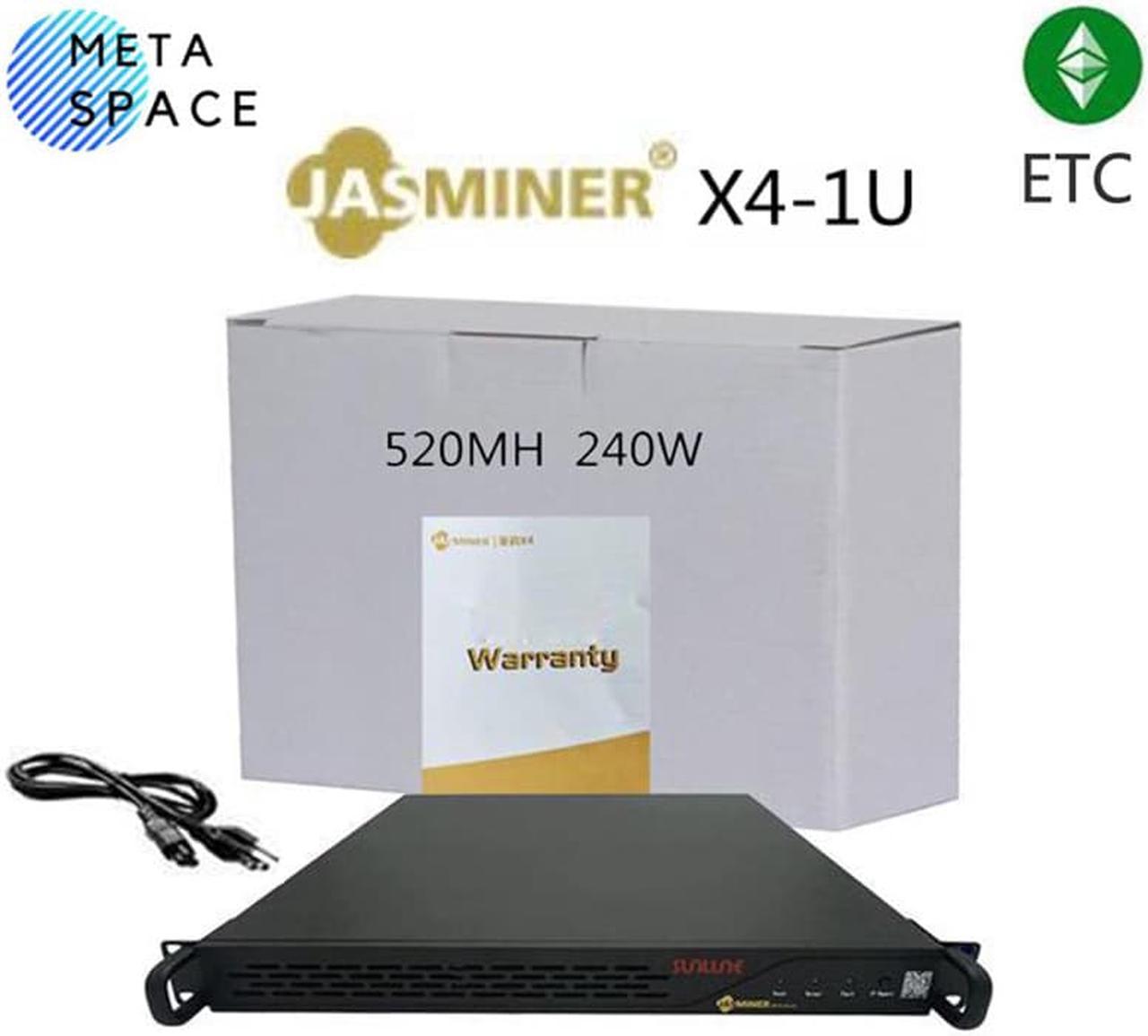 Jasminer X4 1U Server ETC Asic Miner Hashrate of  520MH/s with Lowest Consumption 240W Ethereum Miner Supply and Guaranty by ELEC SPACE