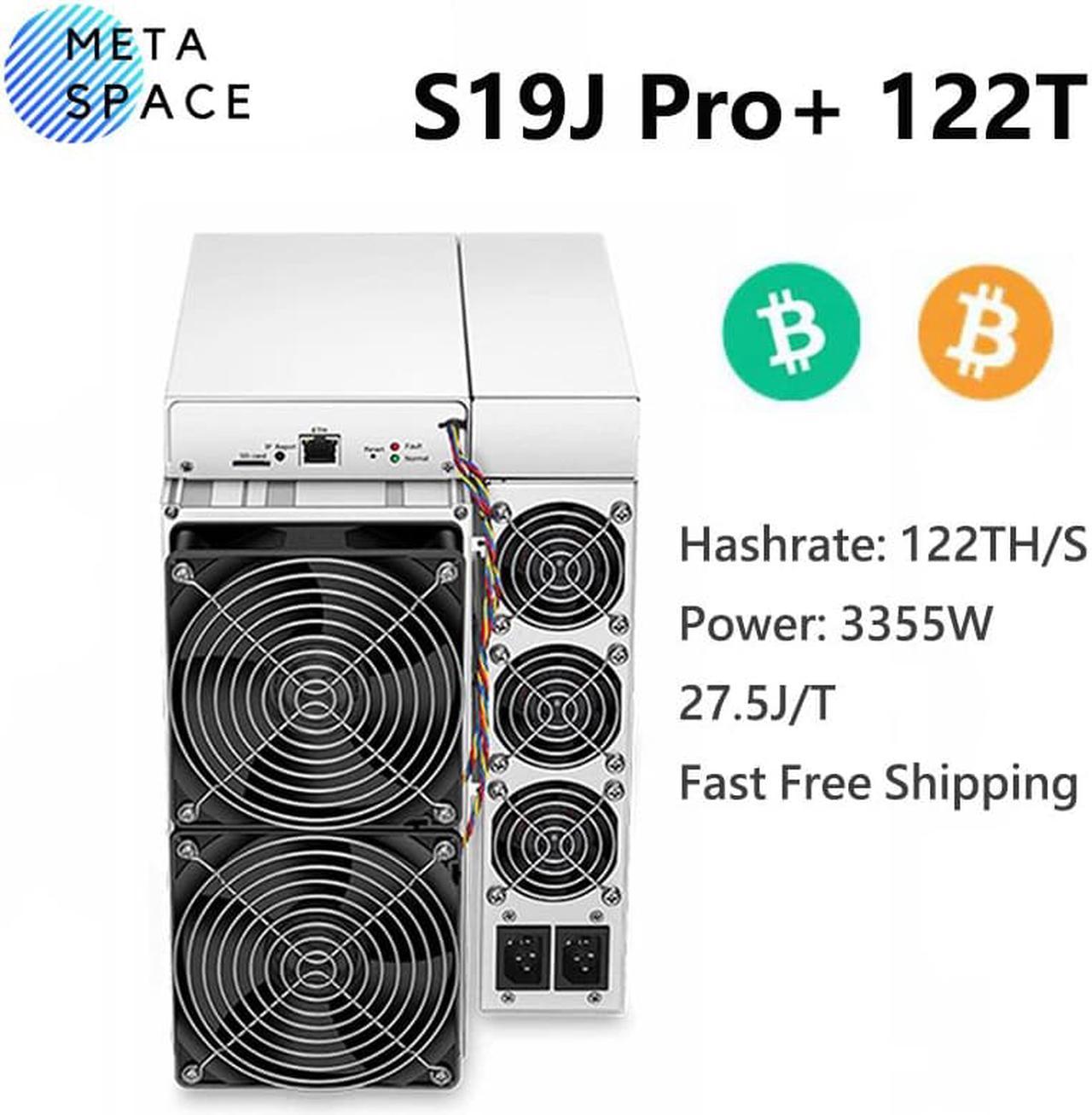 New Bitmain Antminer S19j Pro+ 120TH/s 3355W Asic Bitcoin Miner SHA-256 BTC BCH Mining s19j pro plus 120T Better Than Antminer S19J Pro S19 T19