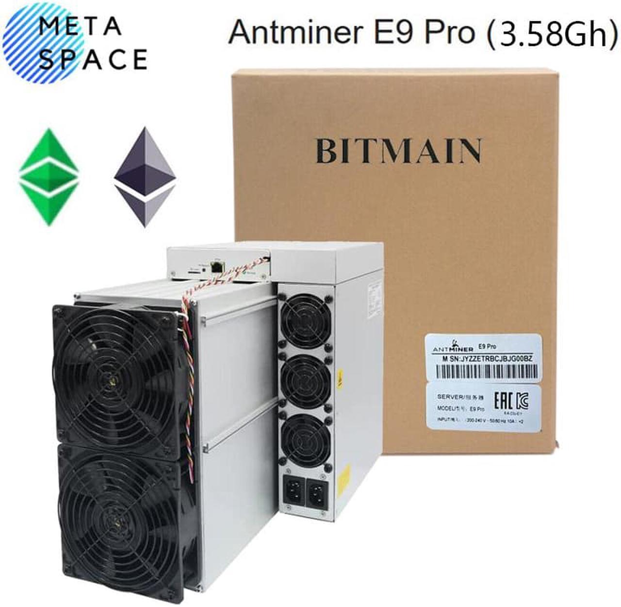 New Bitmain Antminer E9 Pro 3580MH/s 2200W Most Profitable Ethereum ETC Miner EtHash algorithm with hashrate 3.68Gh/s Include Power Supply ETC Mining Rig 3580M