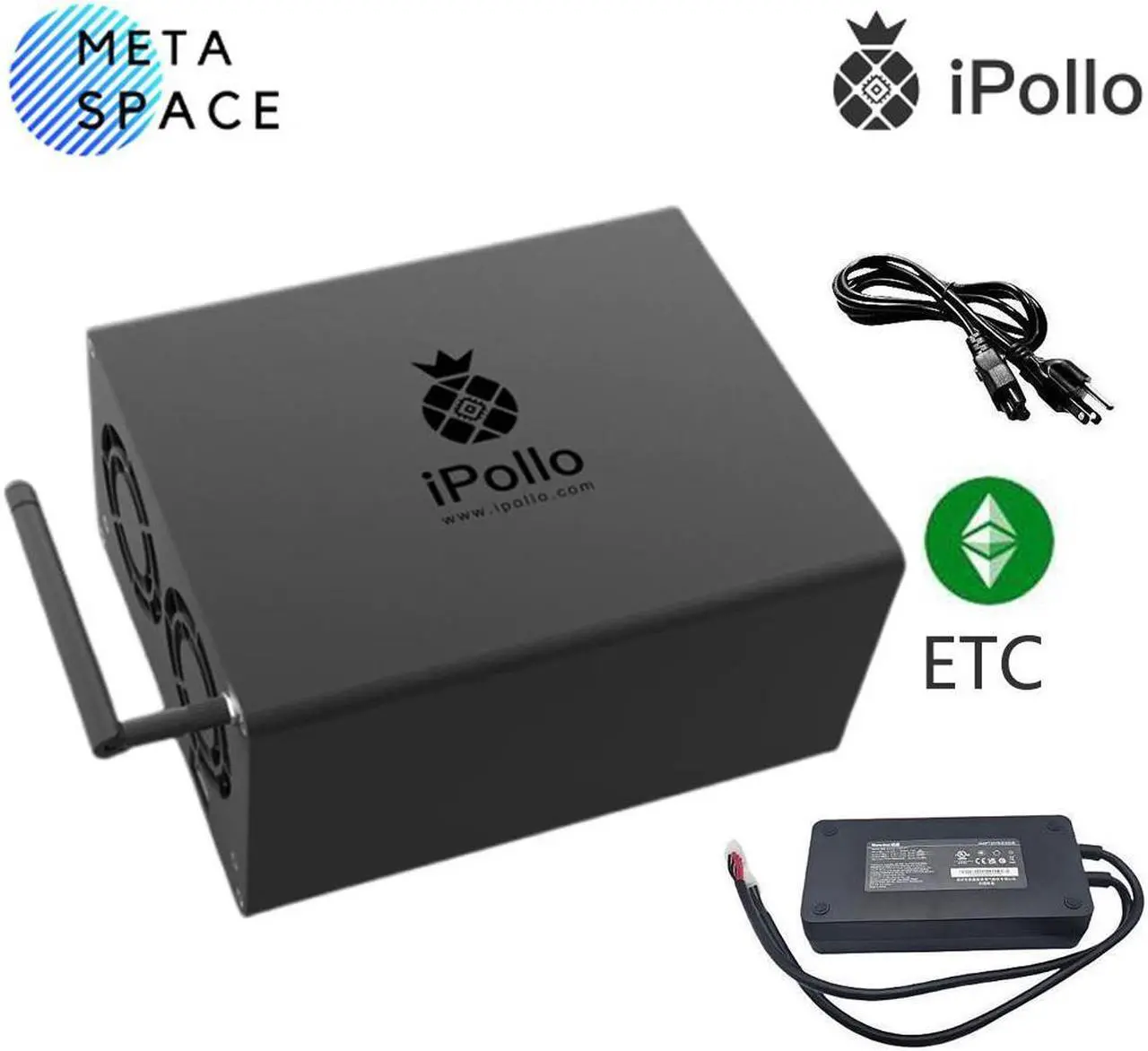 Alt view image 2 of 5 - New Release iPollo V1 Mini ETC ETHW Miner 280MH/s 270W New Ethereum Miner With PSU and Power Cord Better Than iPollo V1 ETHW